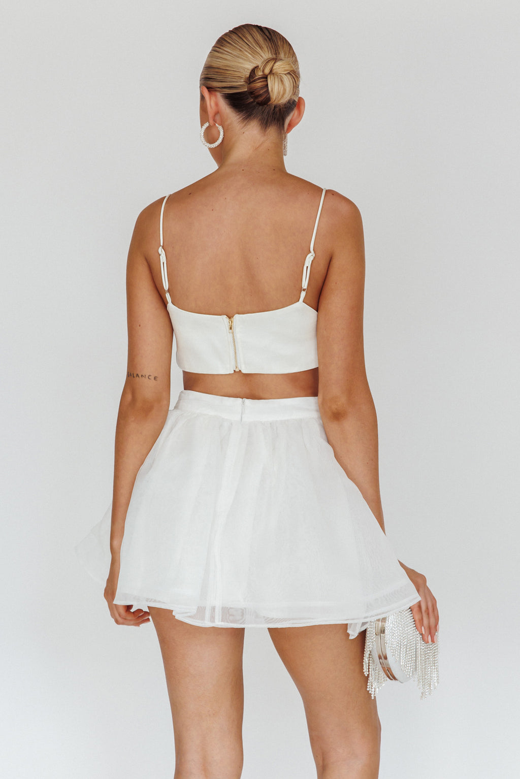 Karrie Layered Ballet Mini Skirt White by Selfie Leslie Australia