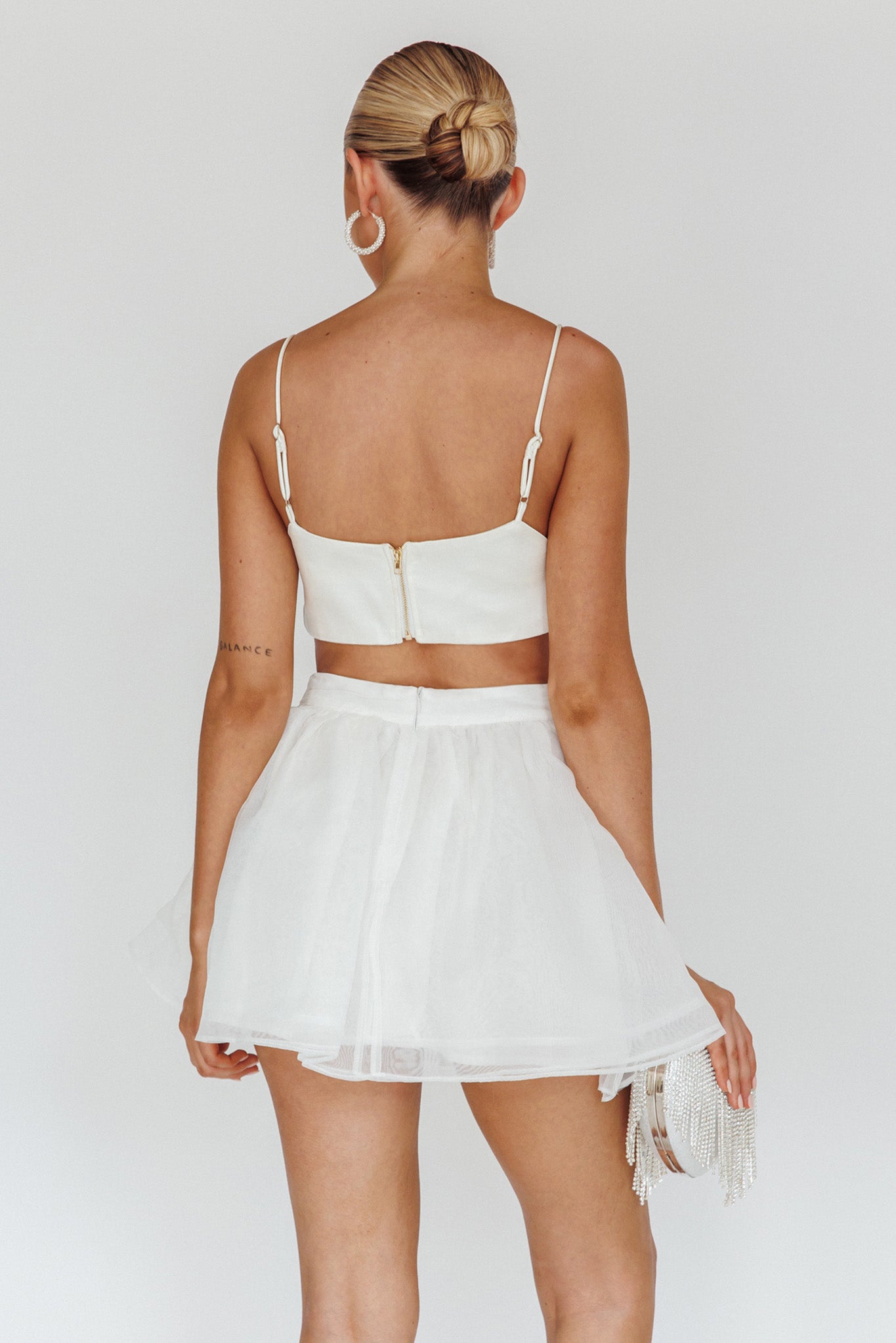 Karrie Layered Ballet Mini Skirt White by Selfie Leslie Australia