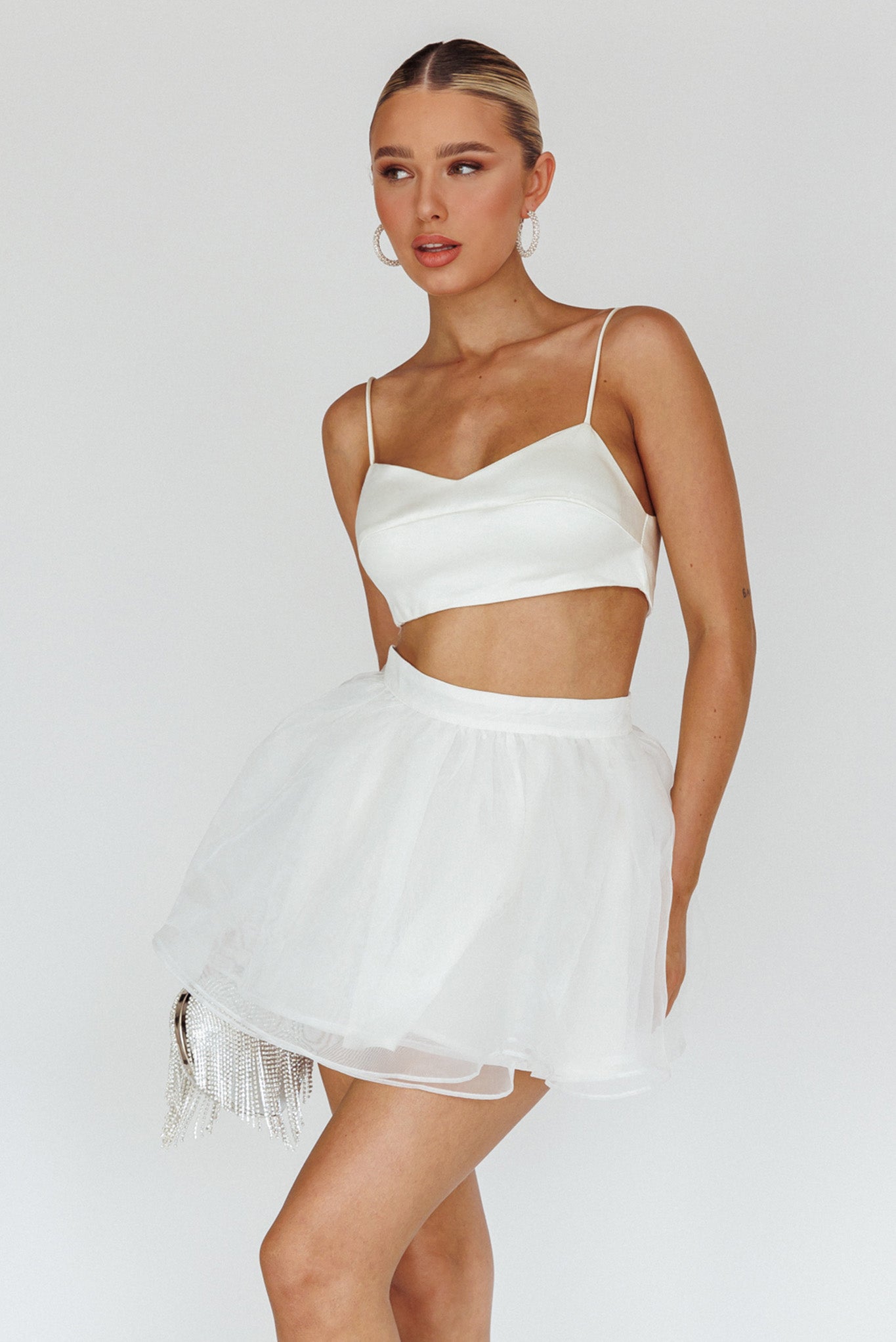 Karrie Layered Ballet Mini Skirt White by Selfie Leslie Australia