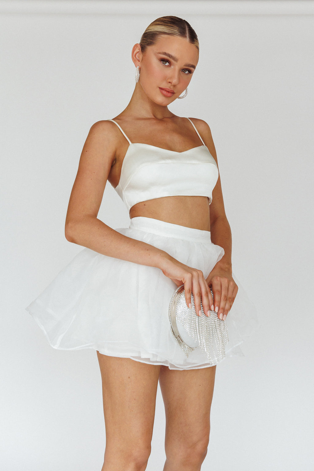 Karrie Layered Ballet Mini Skirt White by Selfie Leslie Australia