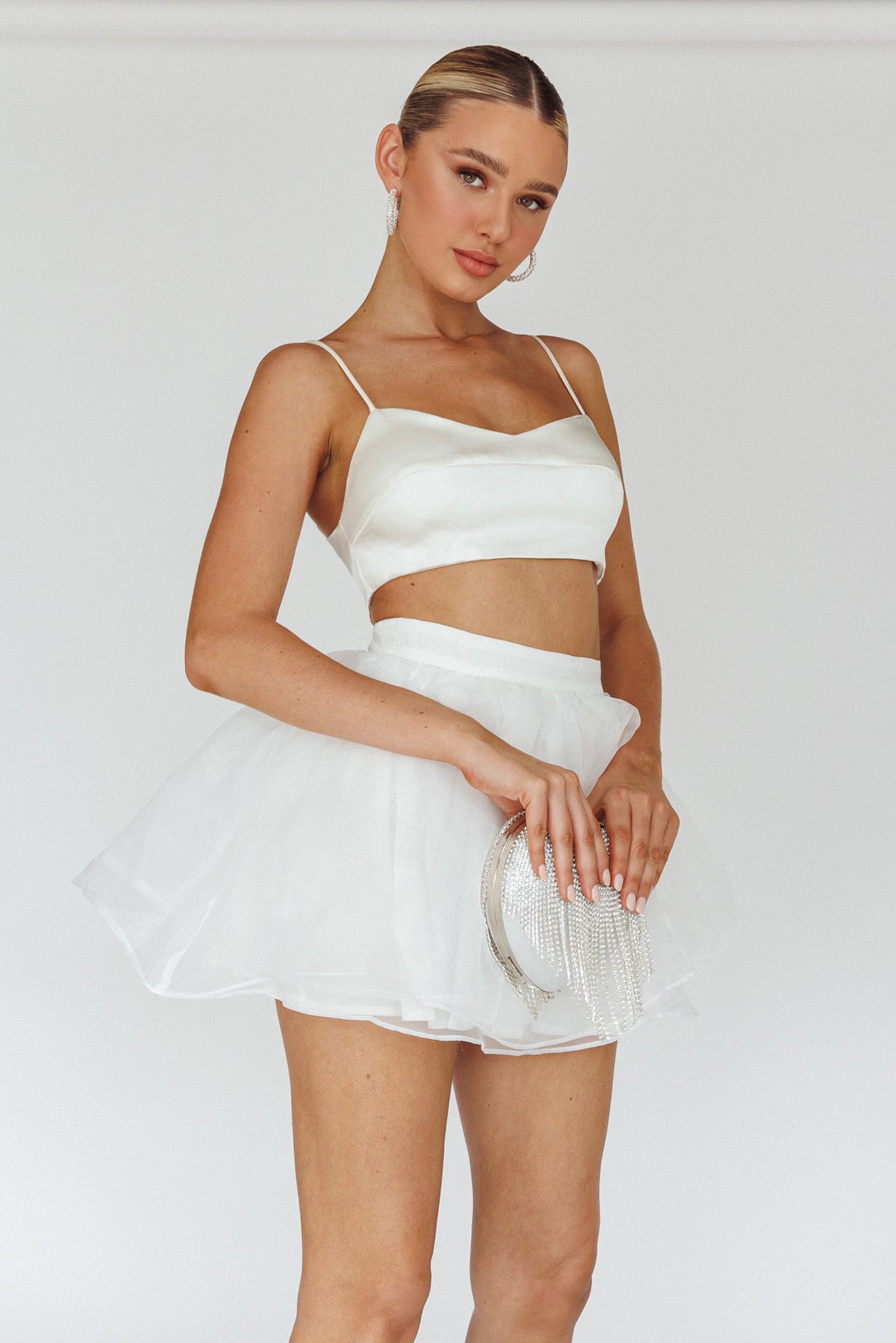 Karrie Layered Ballet Mini Skirt White by Selfie Leslie Australia