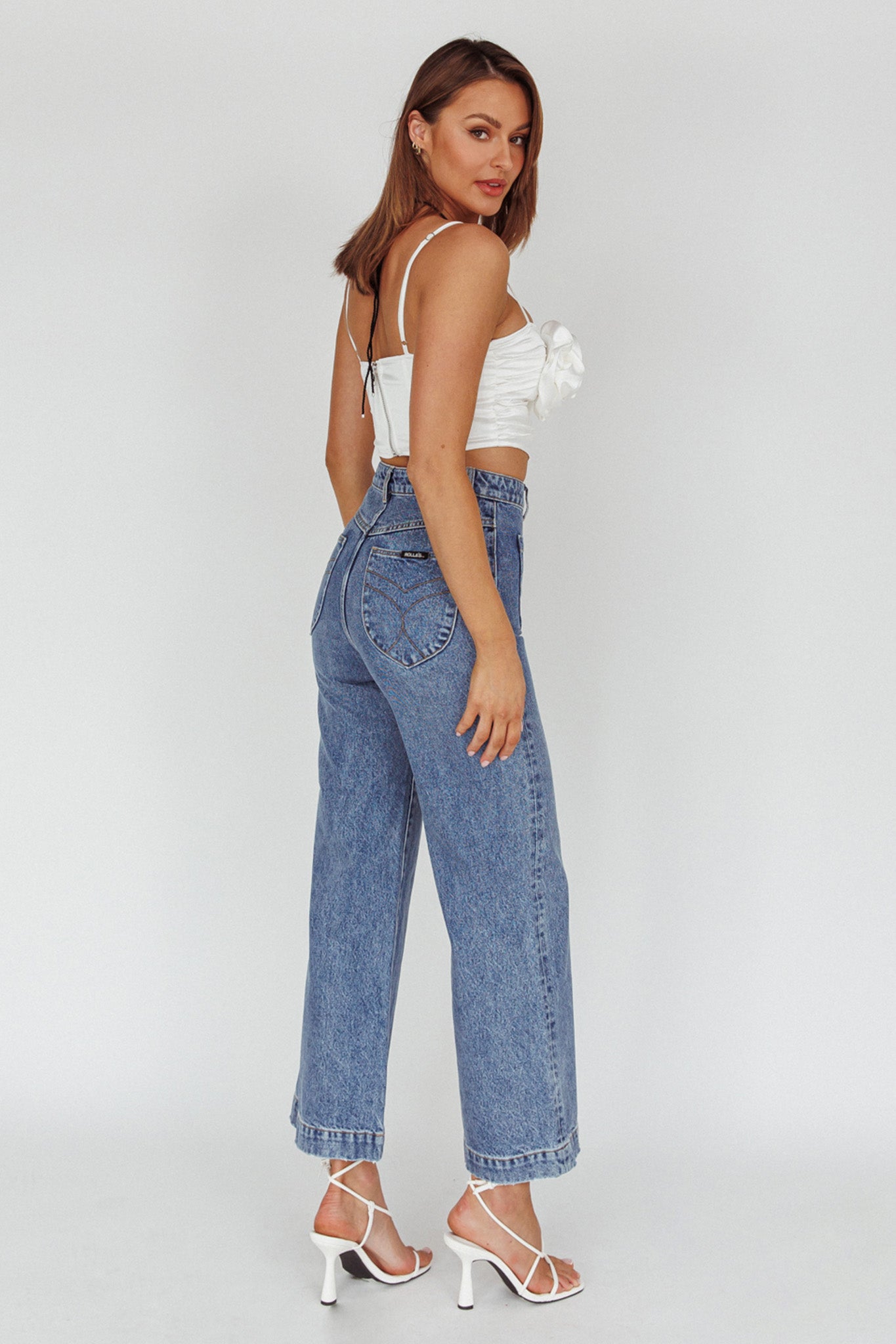 Romina Rose Bust Crop Top Ivory by Selfie Leslie Australia