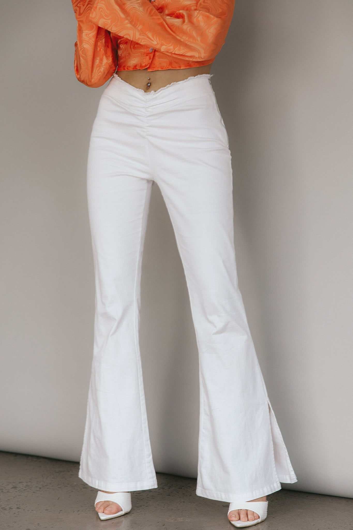 Mahla Flared Pants Ivory by Selfie Leslie