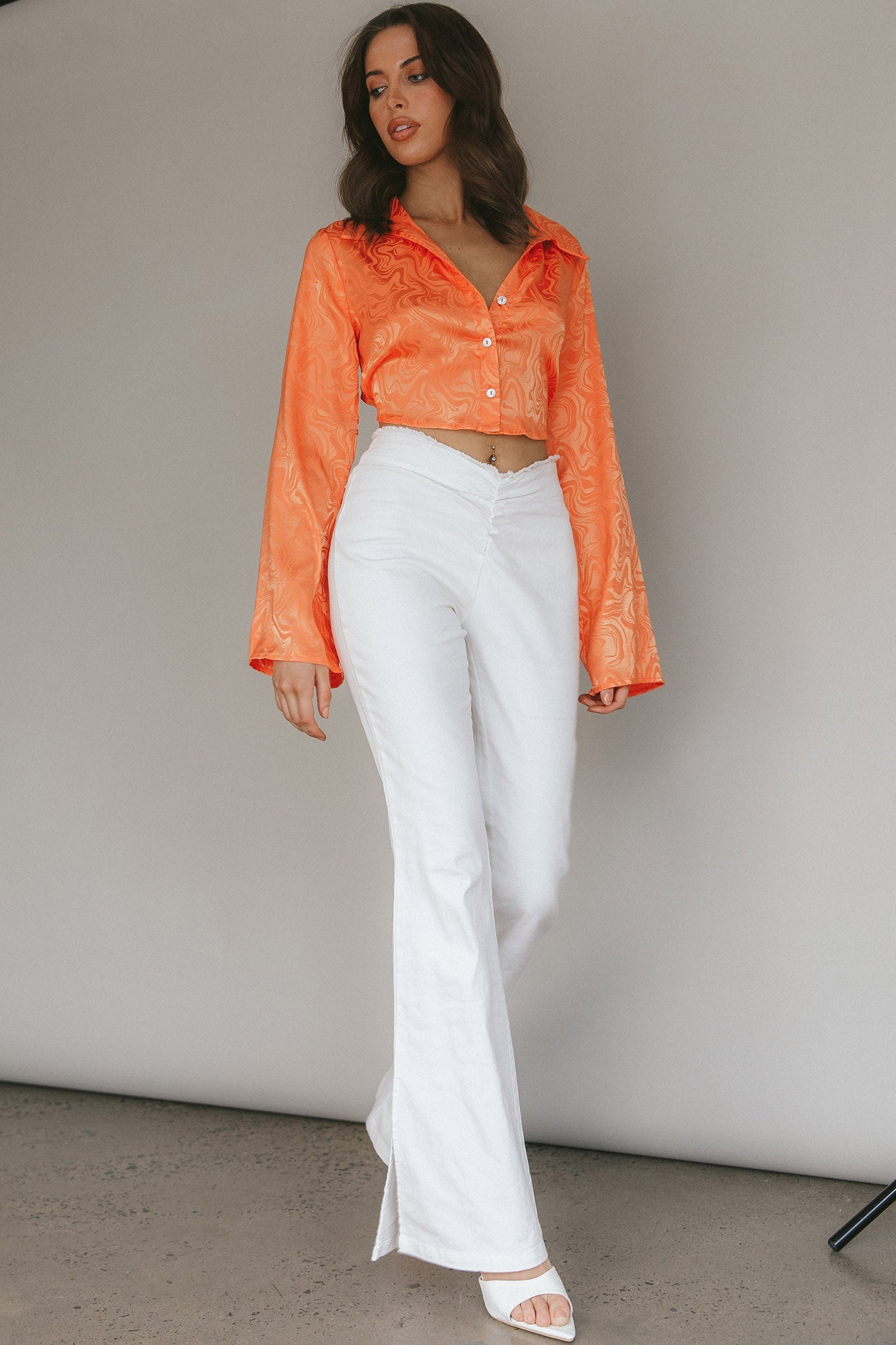 Mahla Flared Pants Ivory by Selfie Leslie