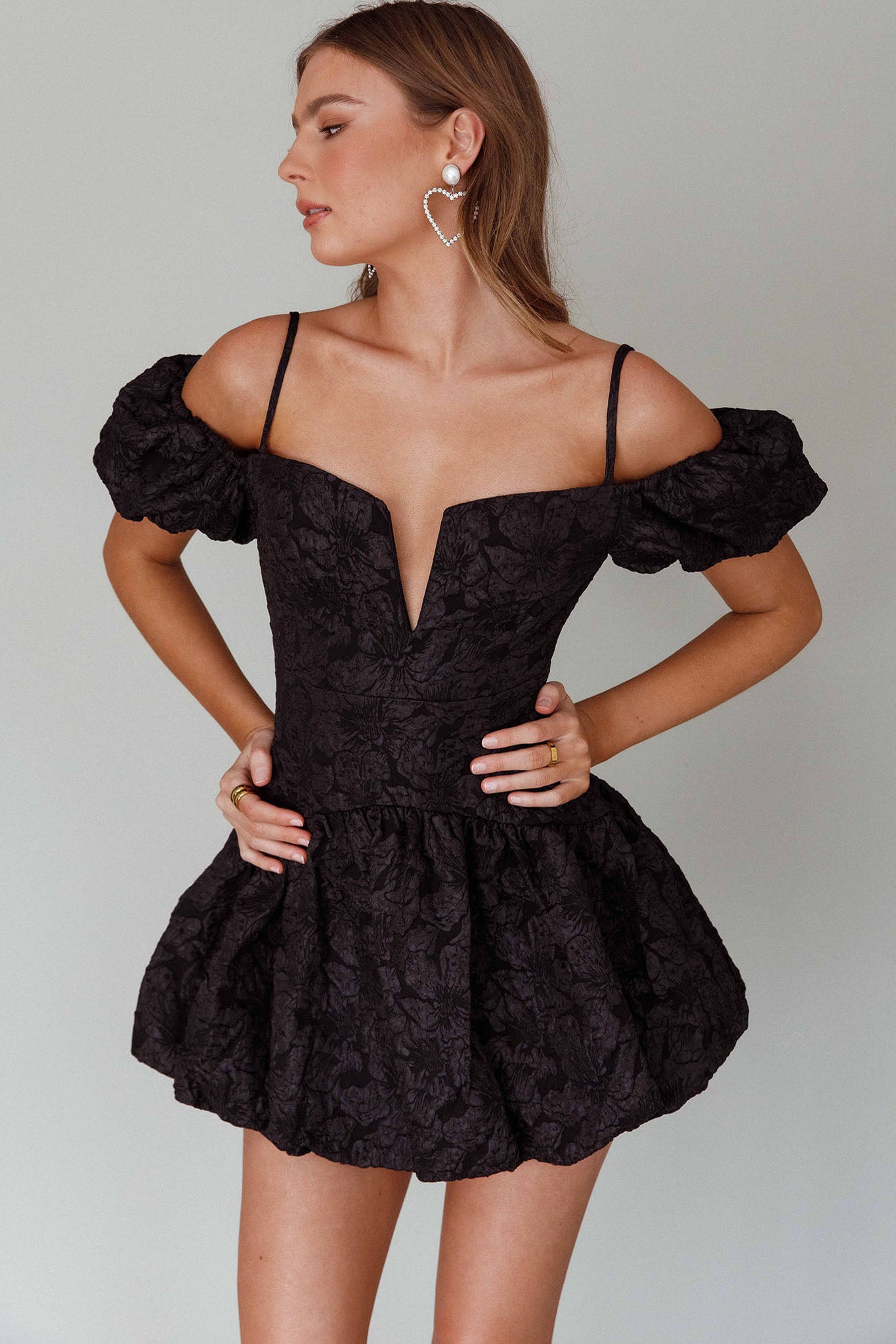 Mon Bebe Drop Waist Mini Dress Black by Selfie Leslie Australia