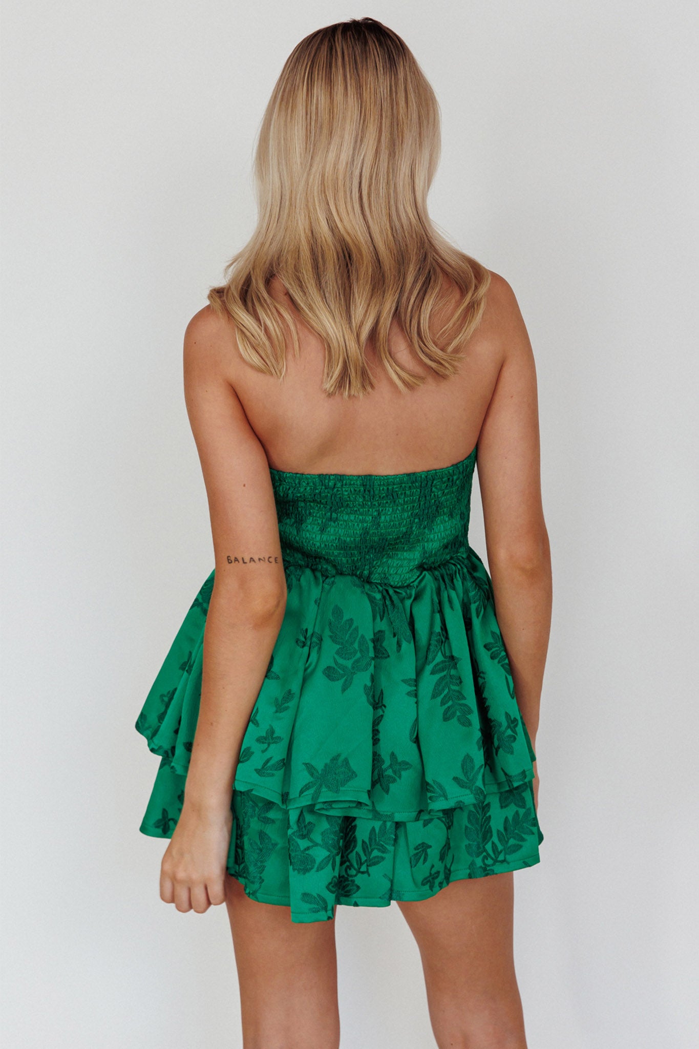 Tylah Keyhole Twist Bust Mini Dress Green by Selfie Leslie Australia
