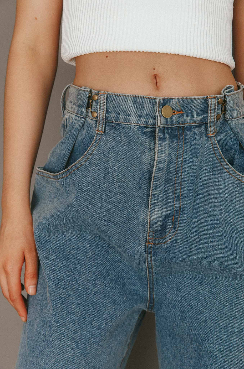 No Coincidence Wide Leg Jeans Denim Blue by Selfie Leslie Australia