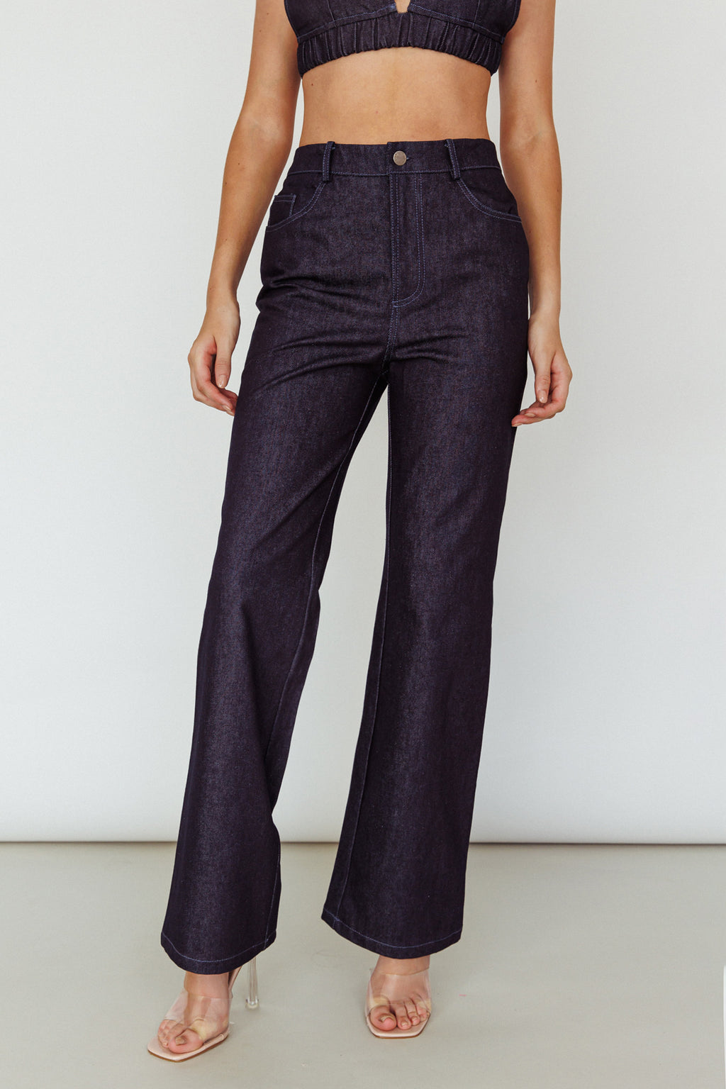 Isalei Straight Leg Pants Denim by Selfie Leslie Australia
