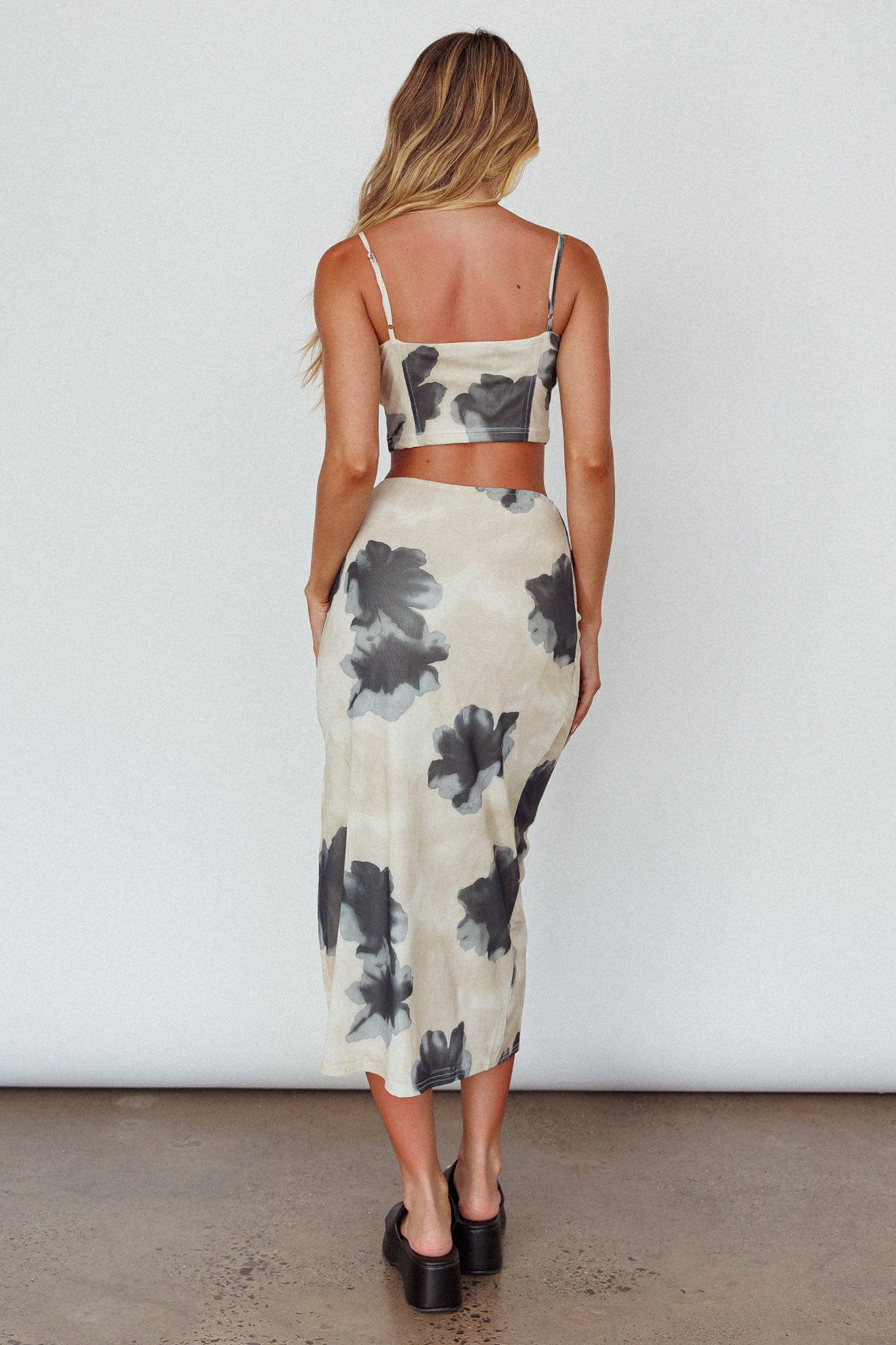 Miss You Midi Skirt Floral Cream by Selfie Leslie Australia