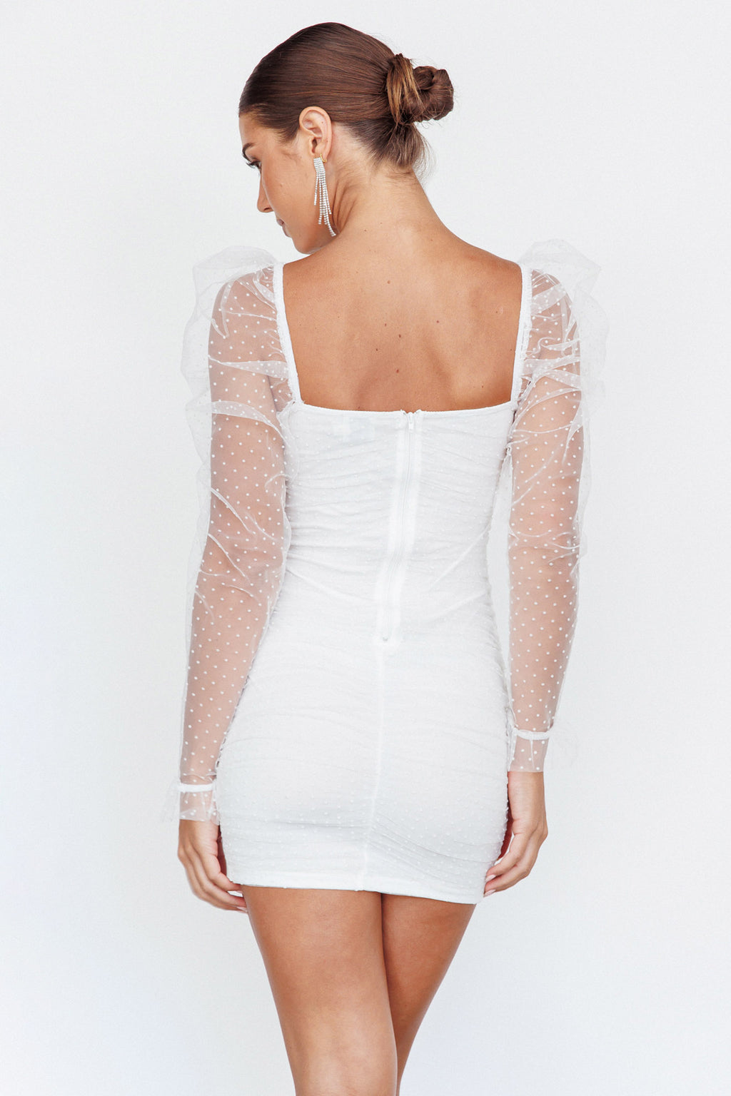 Like Lovers Hail Spot Mini Dress White by Selfie Leslie Australia