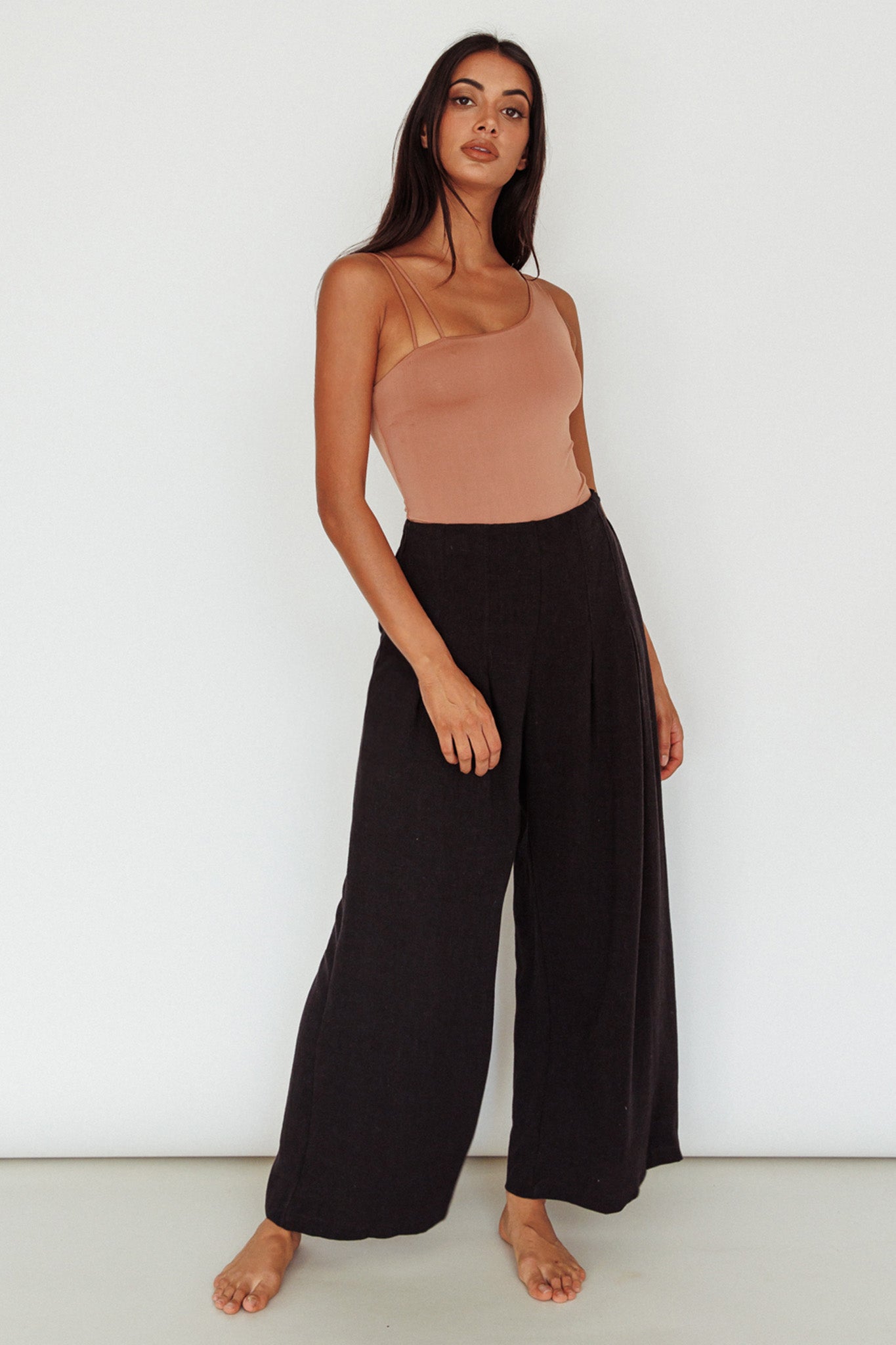 Bare Double Strap Bodysuit Mocha Mousse by Selfie Leslie Australia