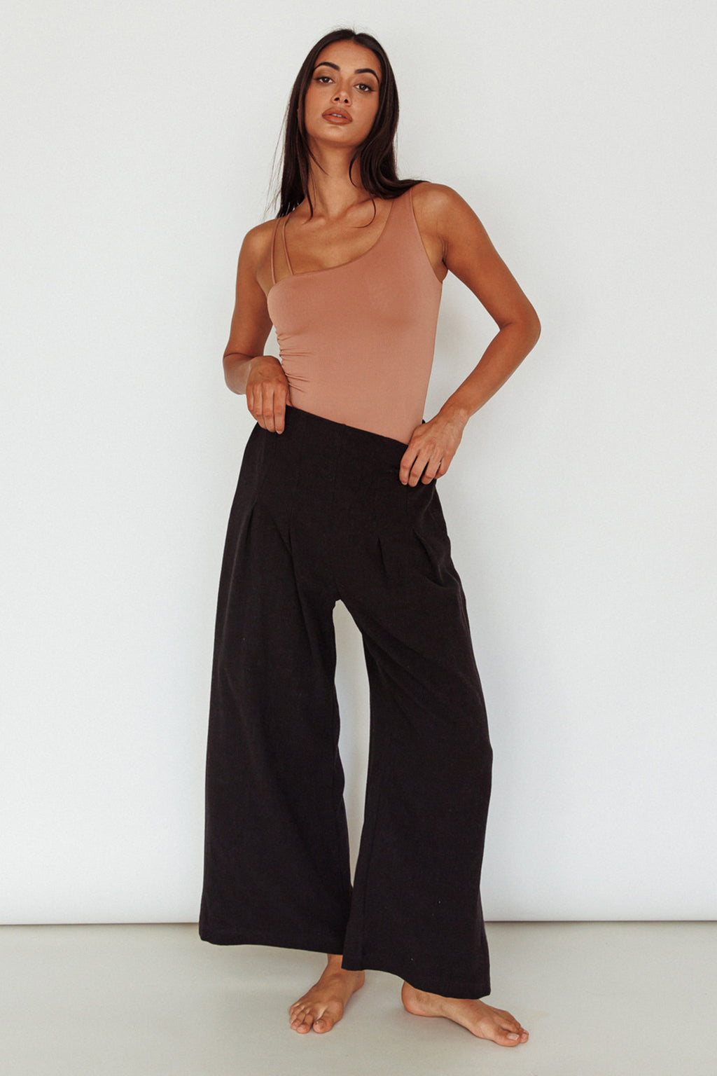 Bare Double Strap Bodysuit Mocha Mousse by Selfie Leslie Australia