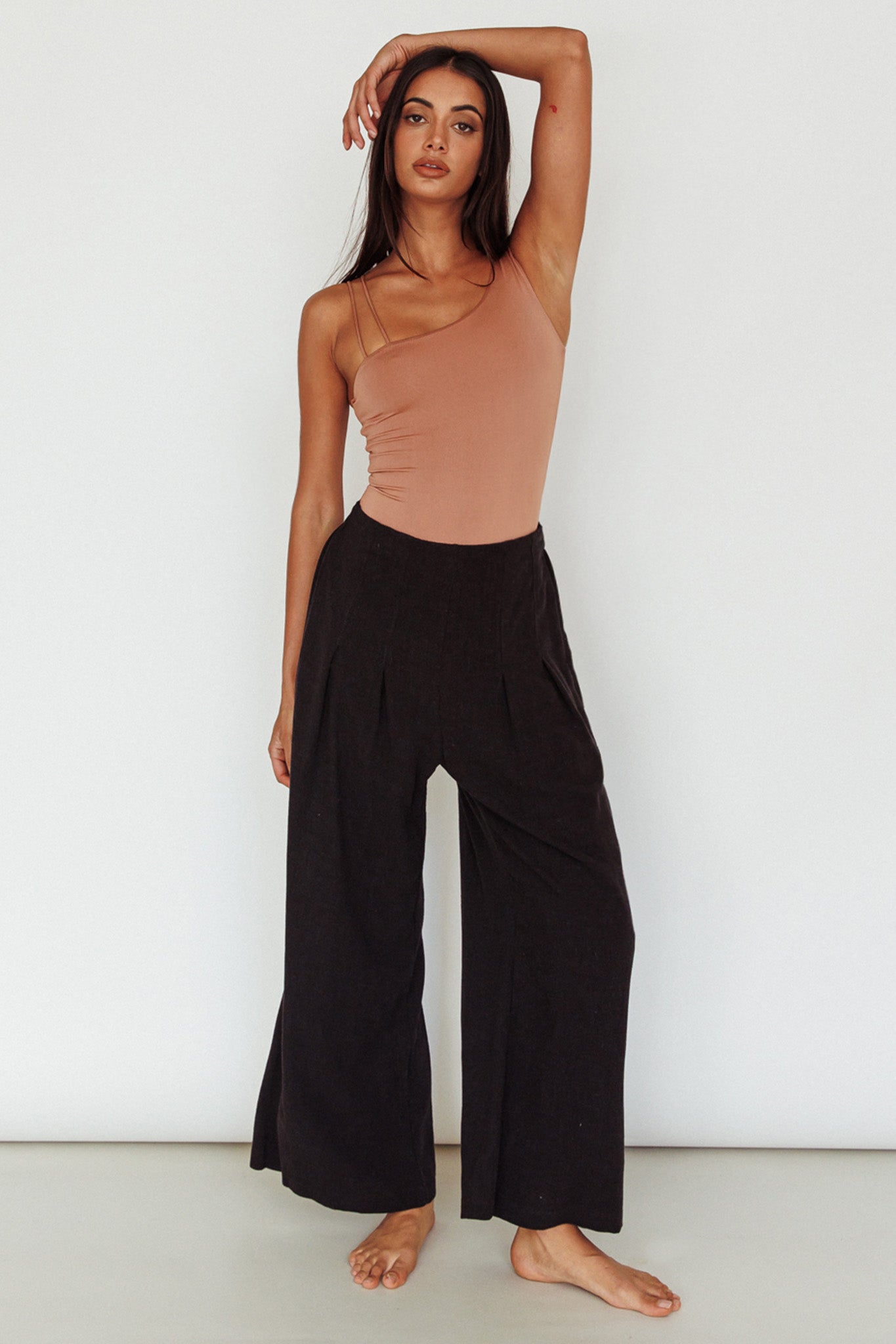 Bare Double Strap Bodysuit Mocha Mousse by Selfie Leslie Australia