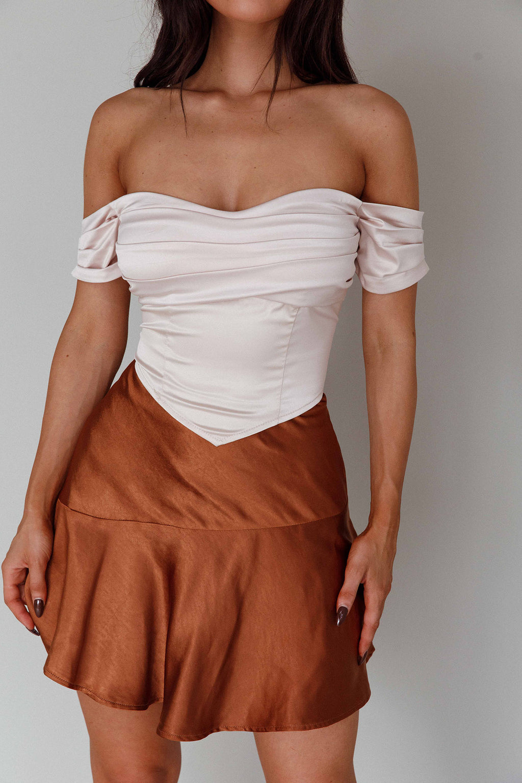 Je T’aime Off-Shoulder Top Champagne by Selfie Leslie Australia