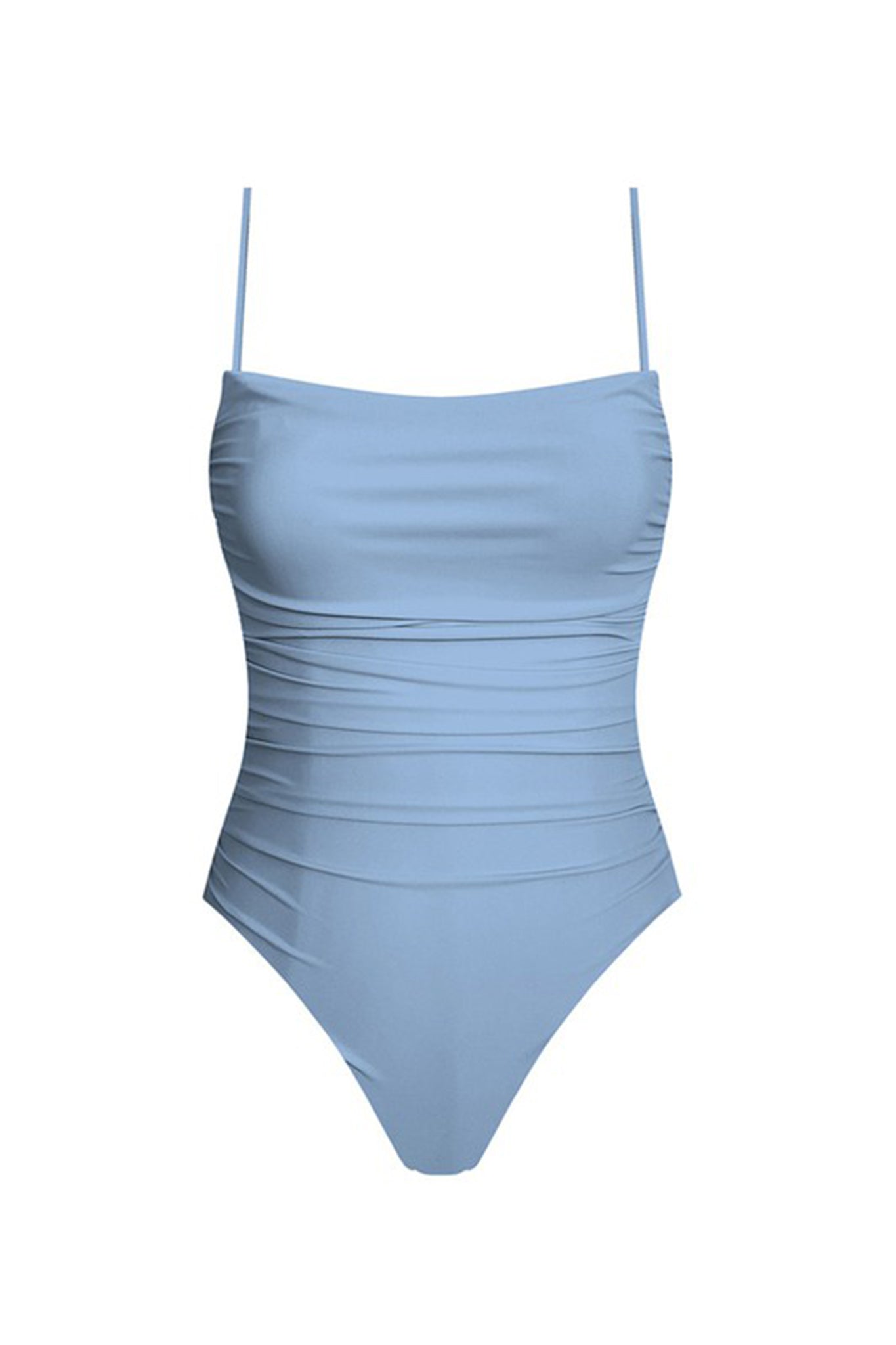 Isla Ruched One Piece Swimsuit Baby Blue by Selfie Leslie Australia