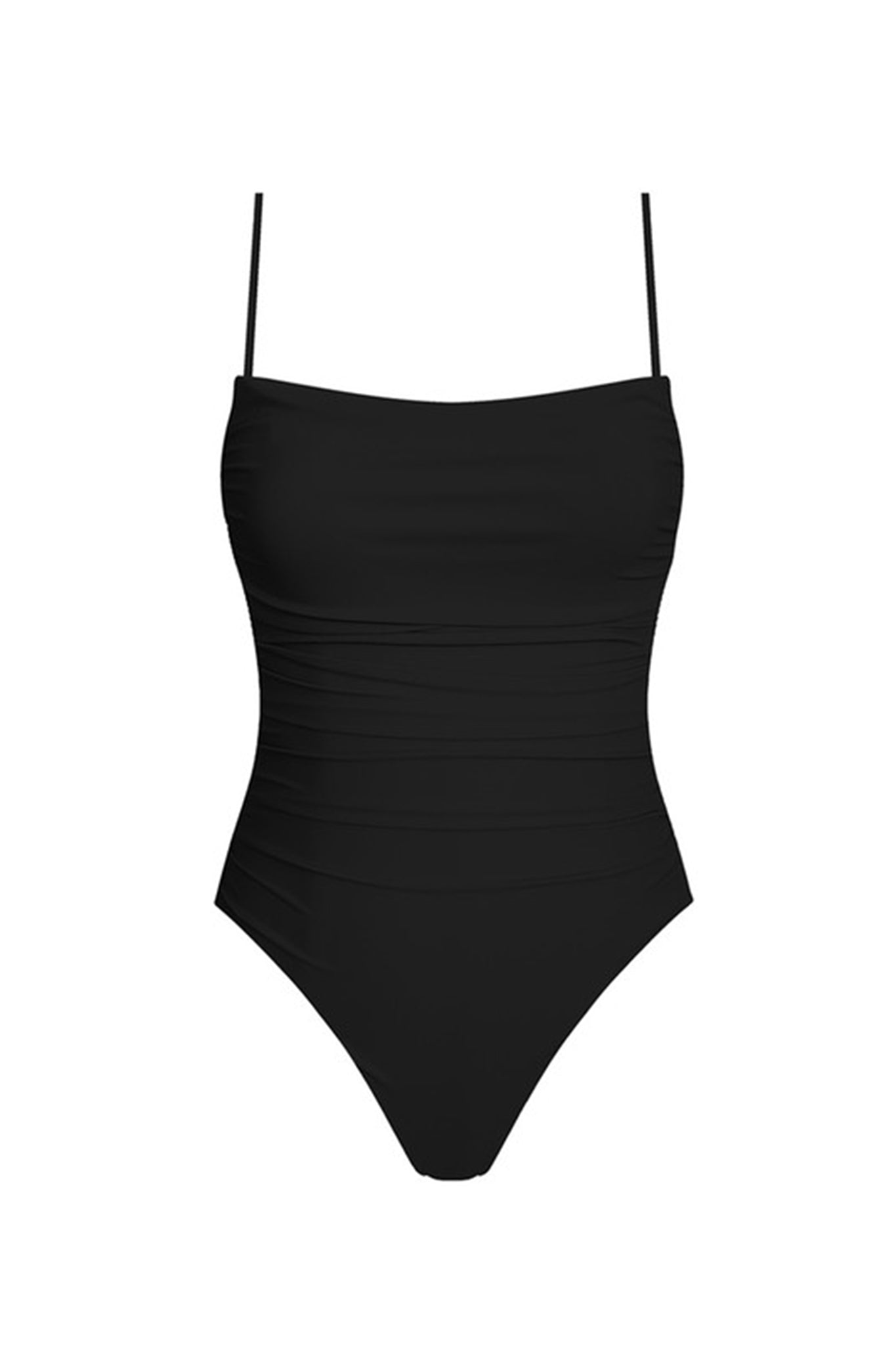 Isla Ruched One Piece Swimsuit Black by Selfie Leslie Australia