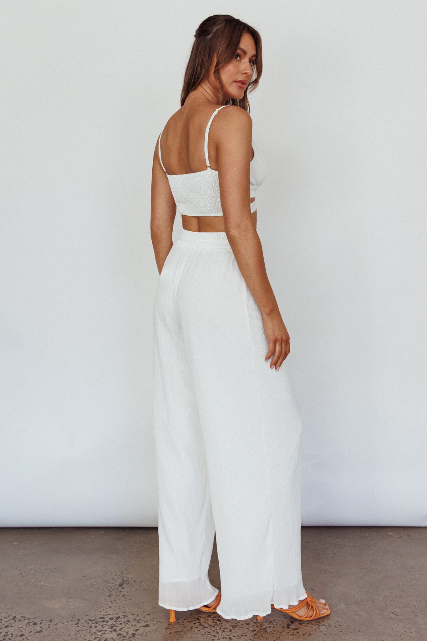 Cove Elasticated Pants Ivory by Selfie Leslie Australia