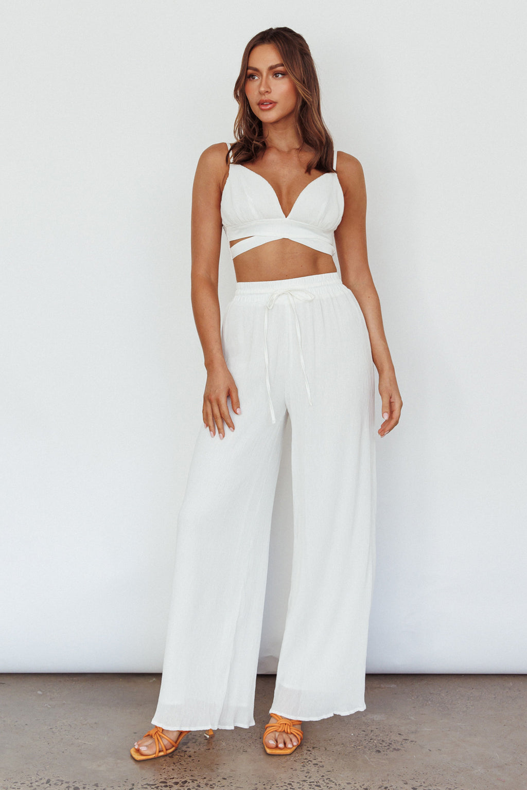 Cove Elasticated Pants Ivory by Selfie Leslie Australia