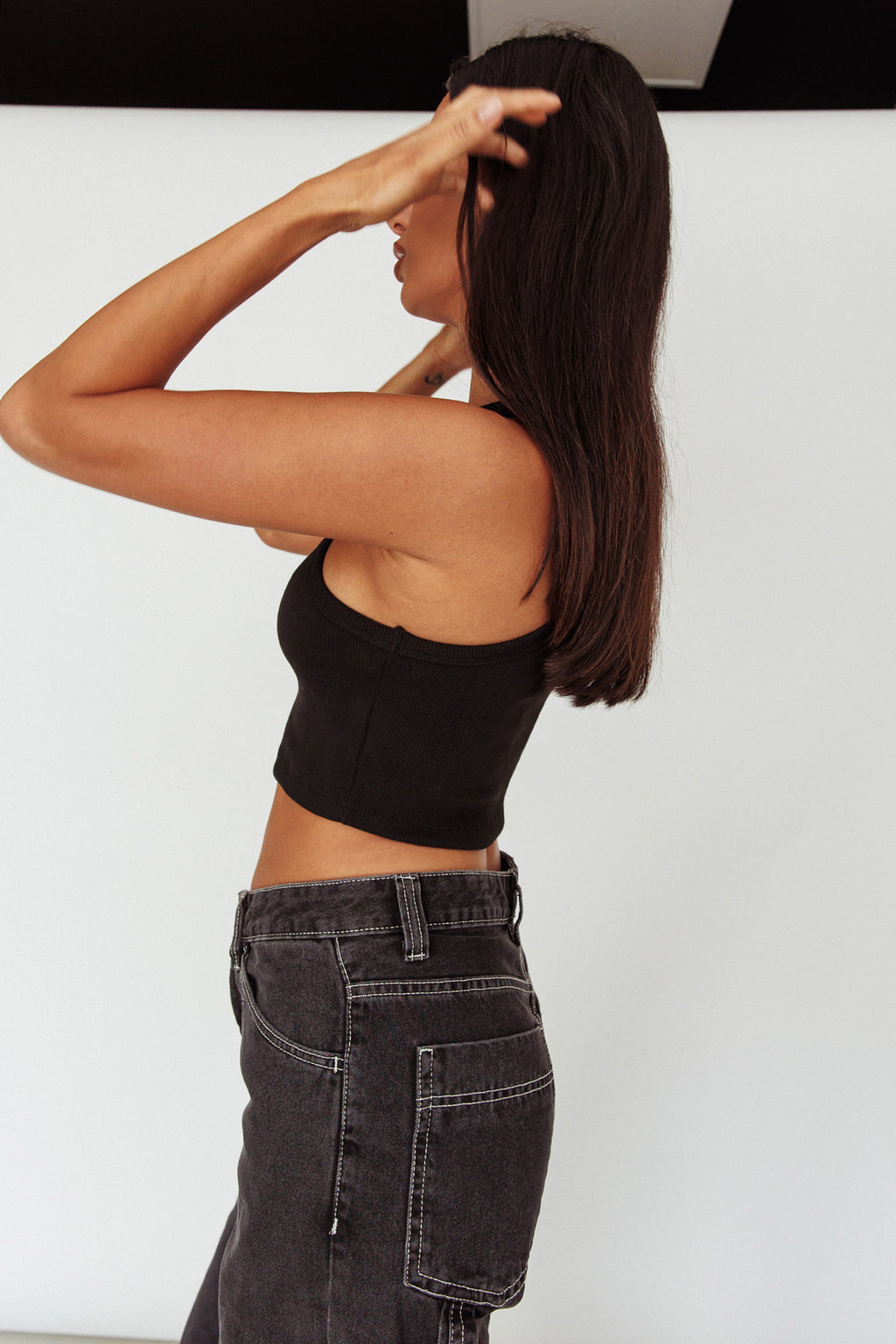 Bryn Racerback Crop Top Black by Selfie Leslie Australia