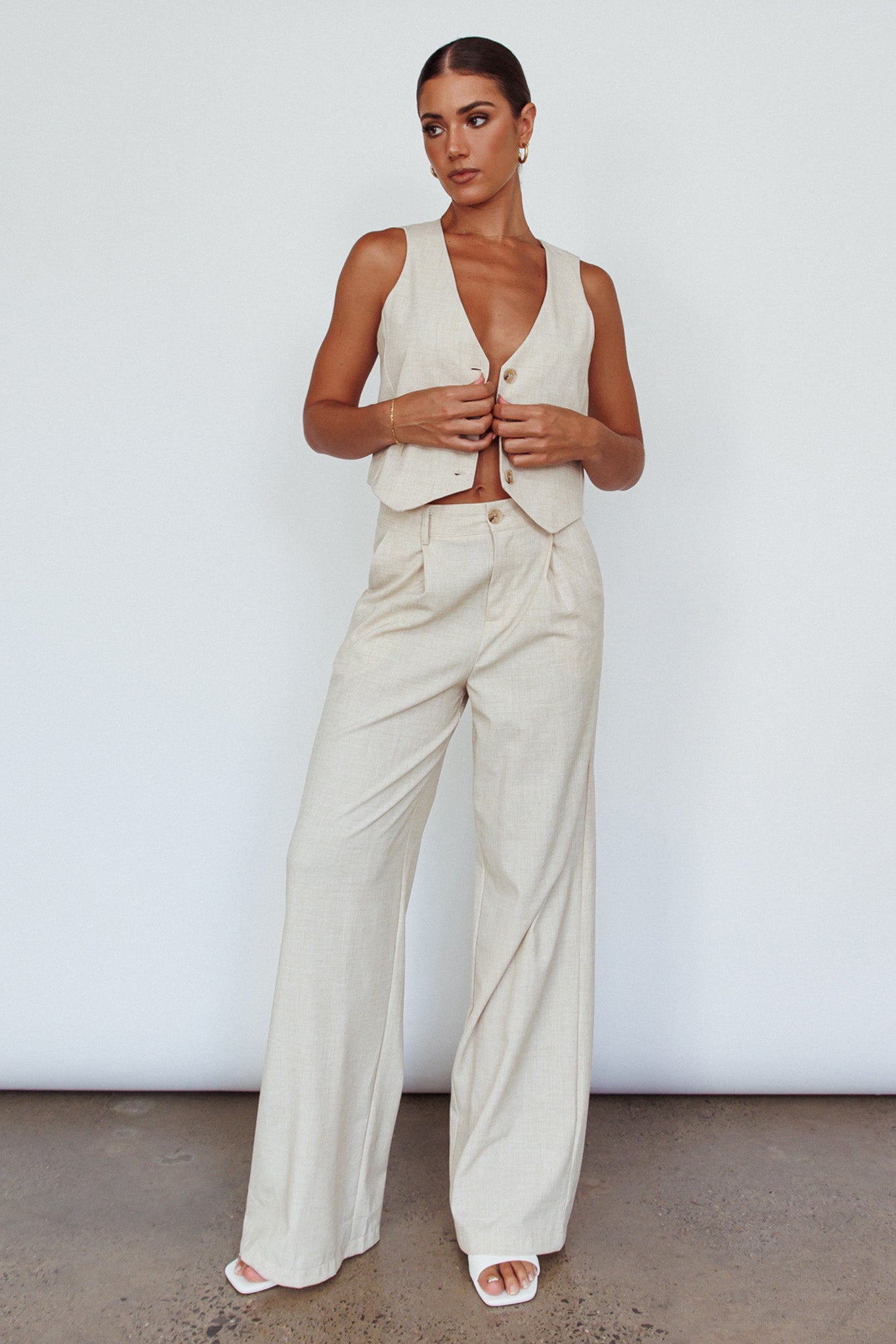 Times Square Trouser Pants Natural by Selfie Leslie Australia