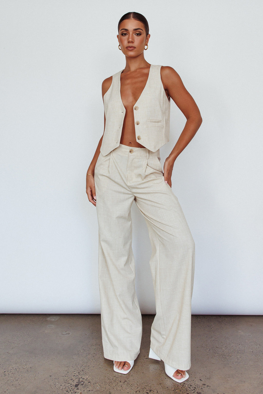 Times Square Trouser Pants Natural by Selfie Leslie Australia