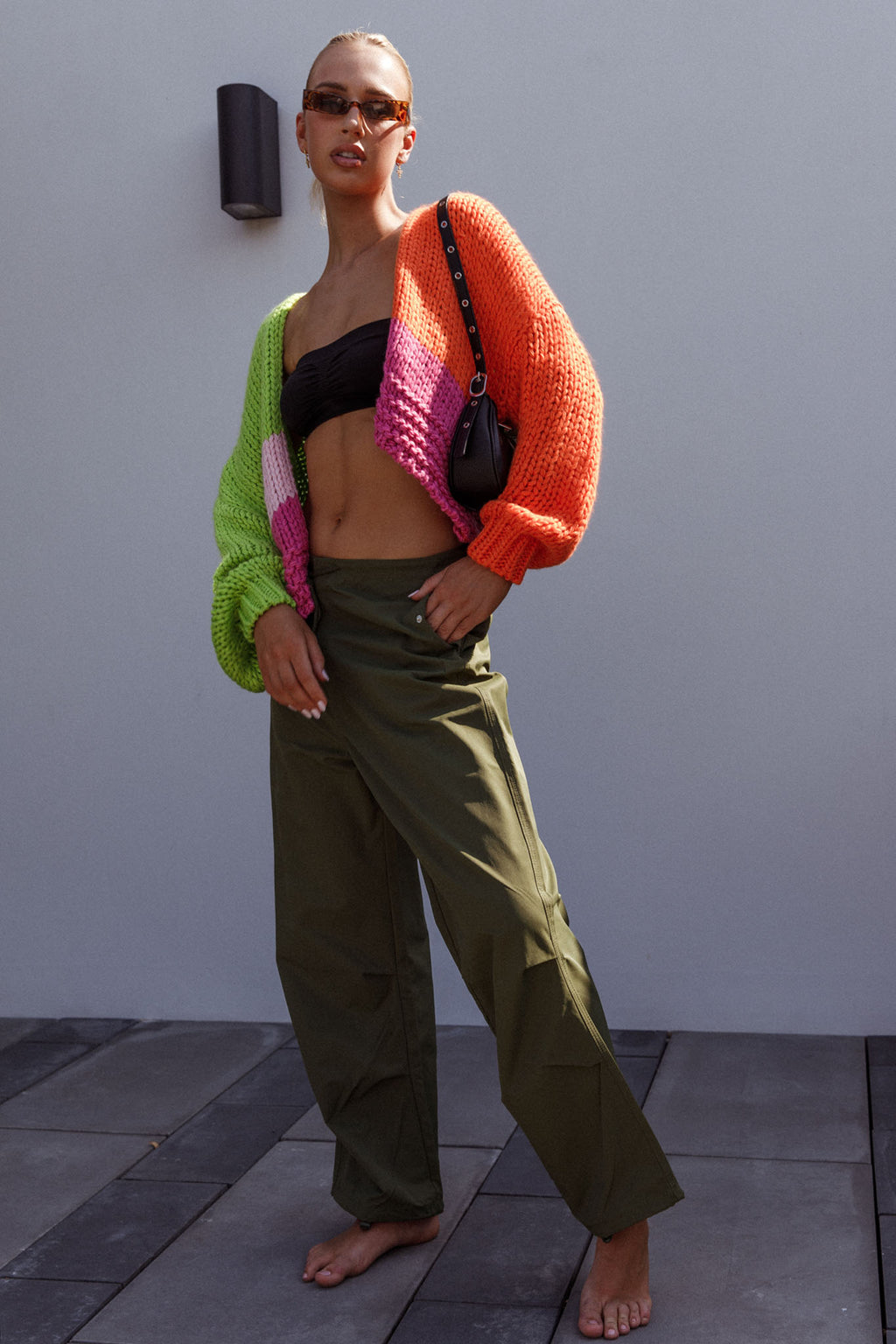Starting Line Low Rise Wide Leg Pants Olive by Selfie Leslie Australia