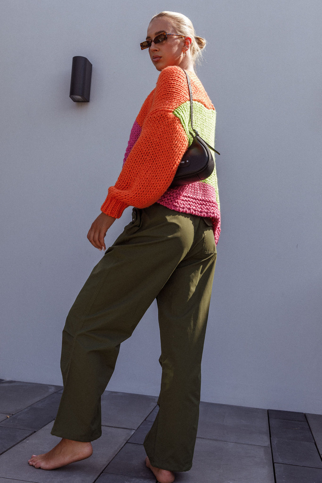 Starting Line Low Rise Wide Leg Pants Olive by Selfie Leslie Australia