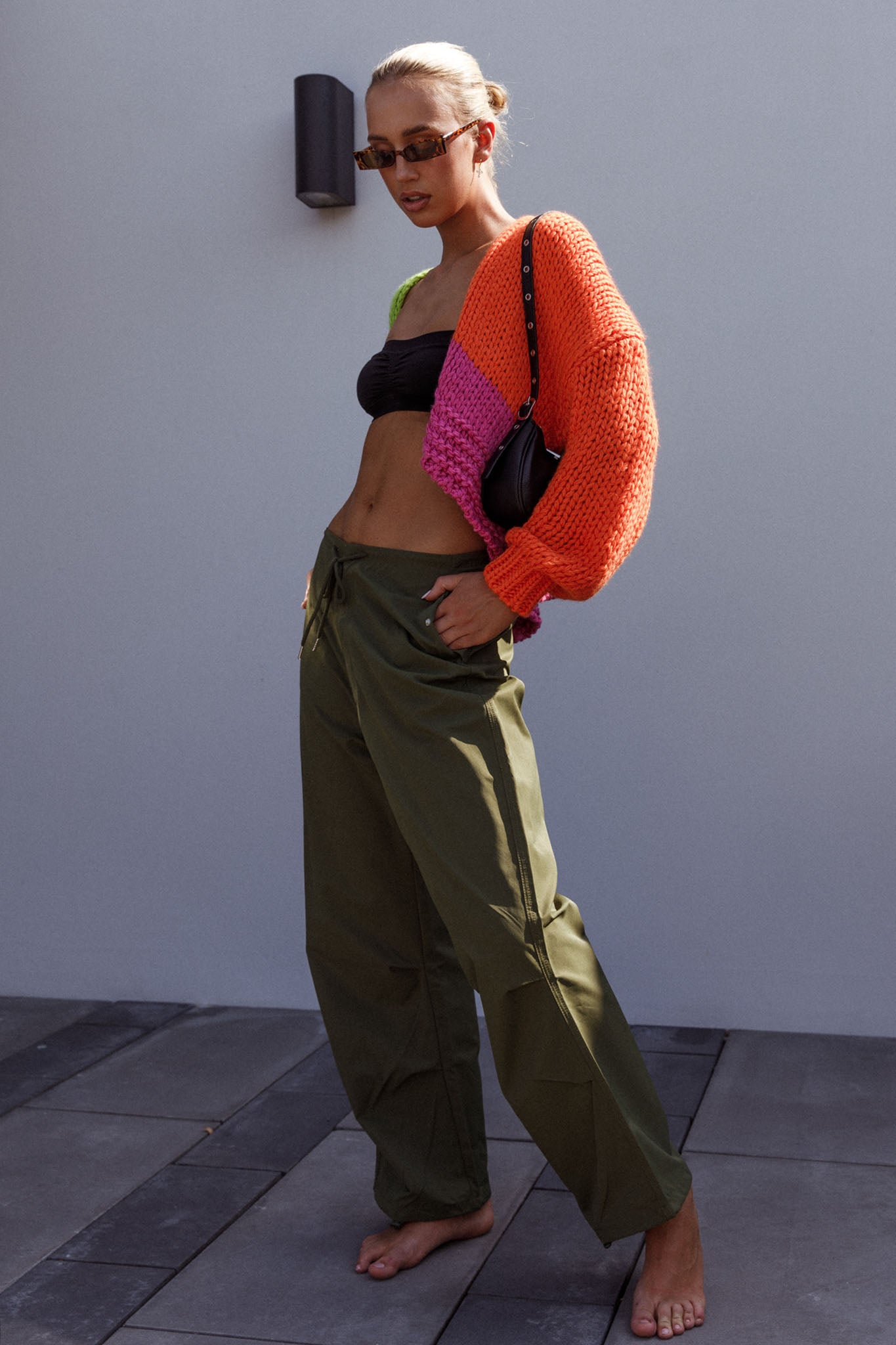 Starting Line Low Rise Wide Leg Pants Olive by Selfie Leslie Australia