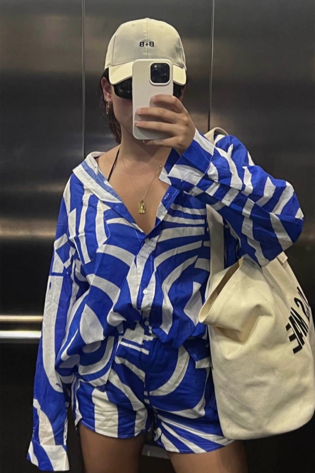 SNDYS Heather Shirt Swirl Blue by Selfie Leslie Australia