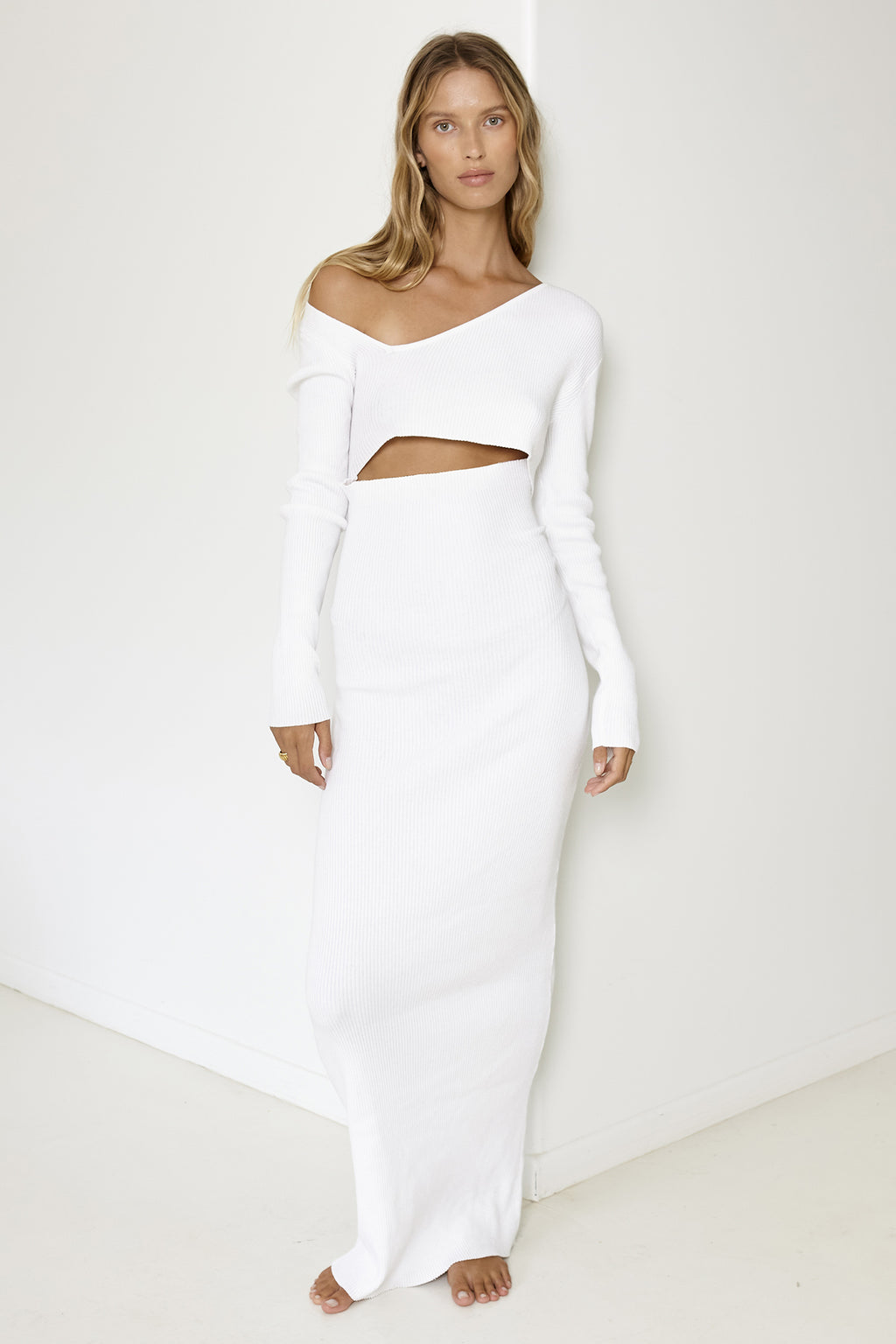 SNDYS Aurora Maxi Dress White by Selfie Leslie Australia