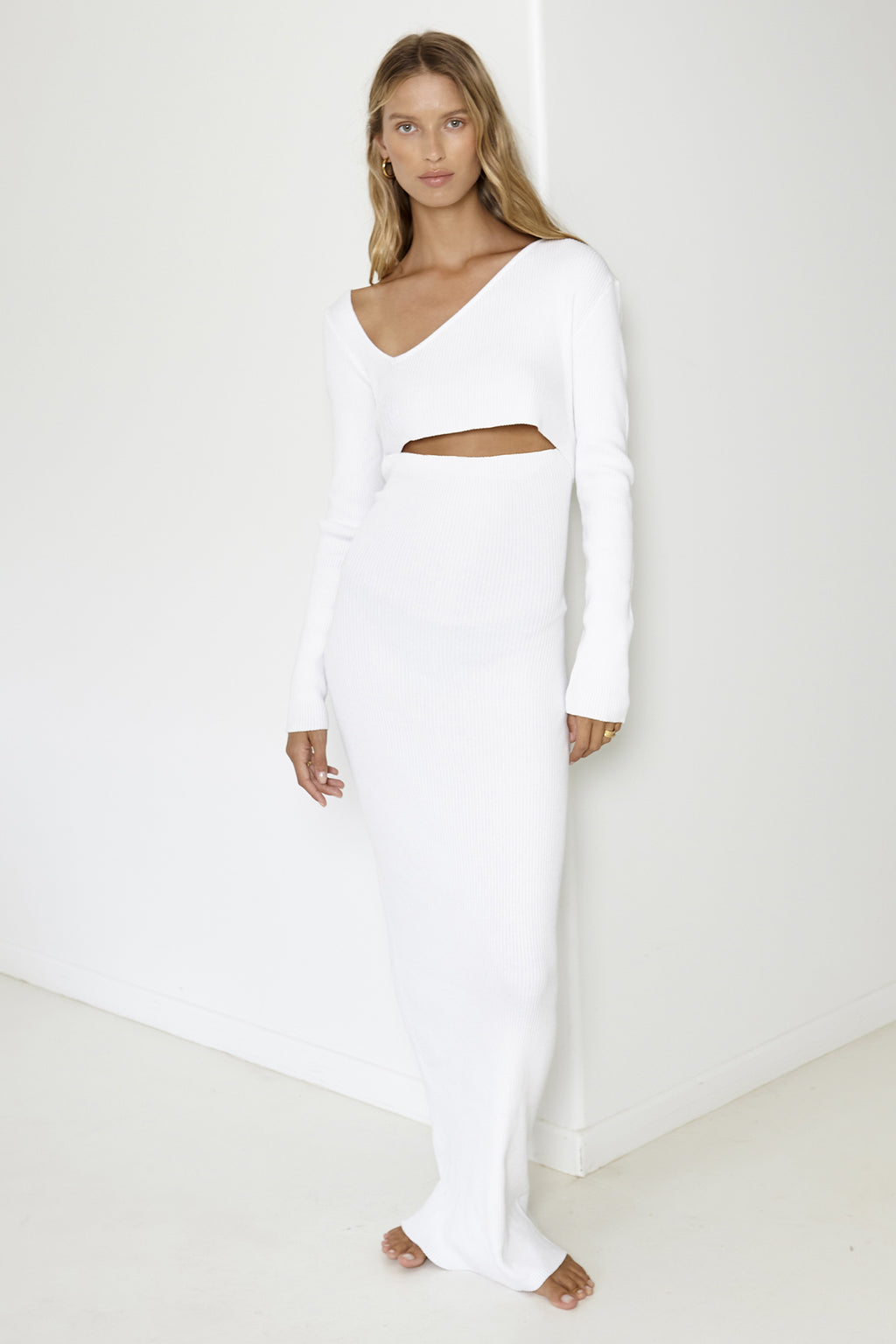 SNDYS Aurora Maxi Dress White by Selfie Leslie Australia