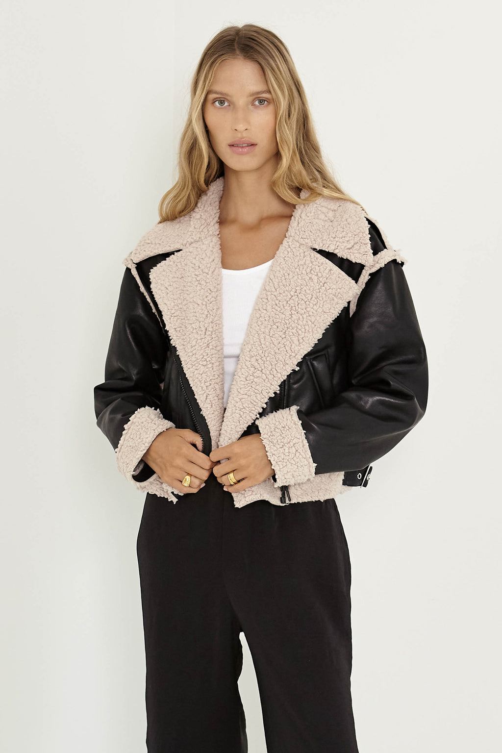 SNDYS Billie Aviator Jacket Black by Selfie Leslie Australia