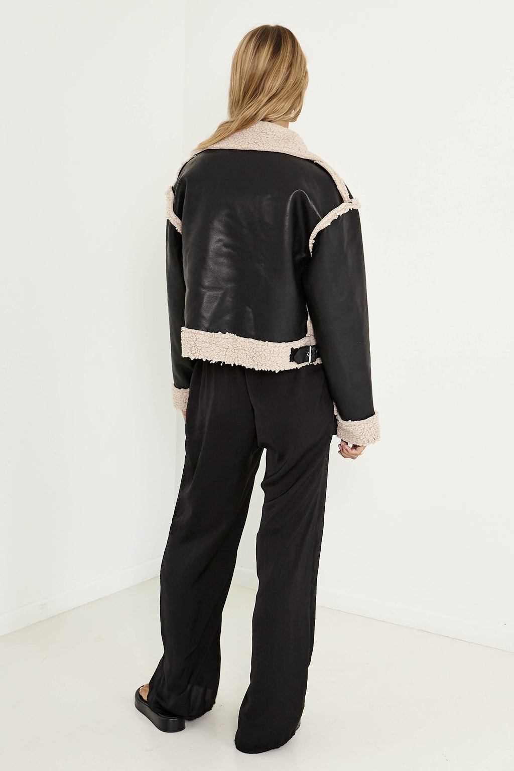 SNDYS Billie Aviator Jacket Black by Selfie Leslie Australia