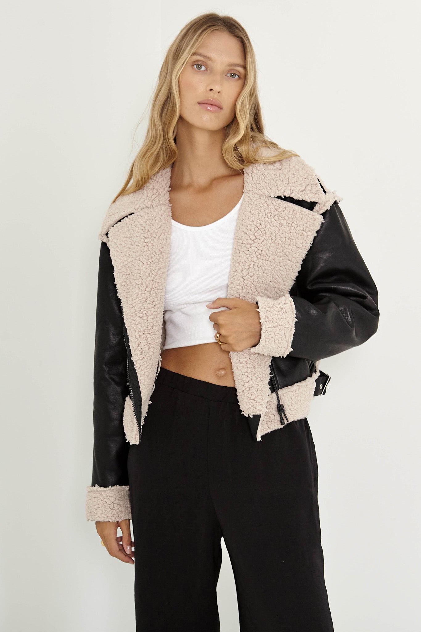 SNDYS Billie Aviator Jacket Black by Selfie Leslie Australia