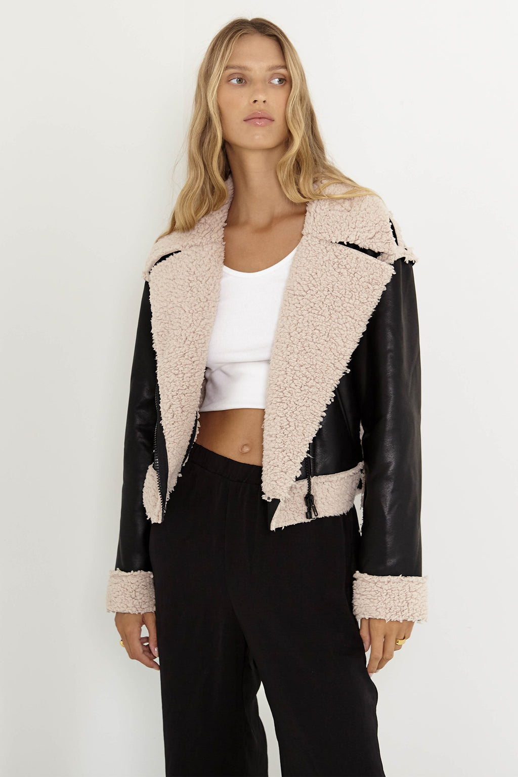 SNDYS Billie Aviator Jacket Black by Selfie Leslie Australia