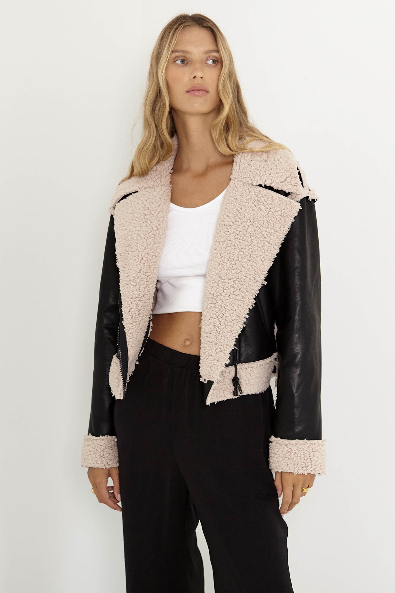 SNDYS Billie Aviator Jacket Black by Selfie Leslie Australia