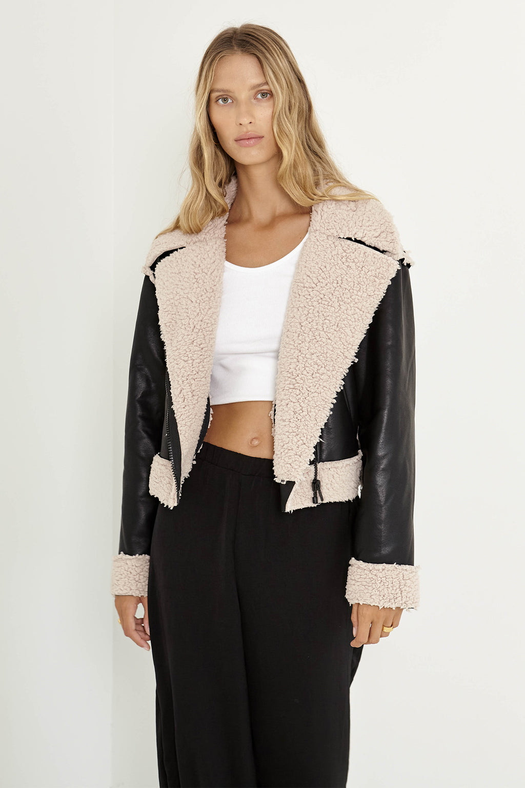 SNDYS Billie Aviator Jacket Black by Selfie Leslie Australia
