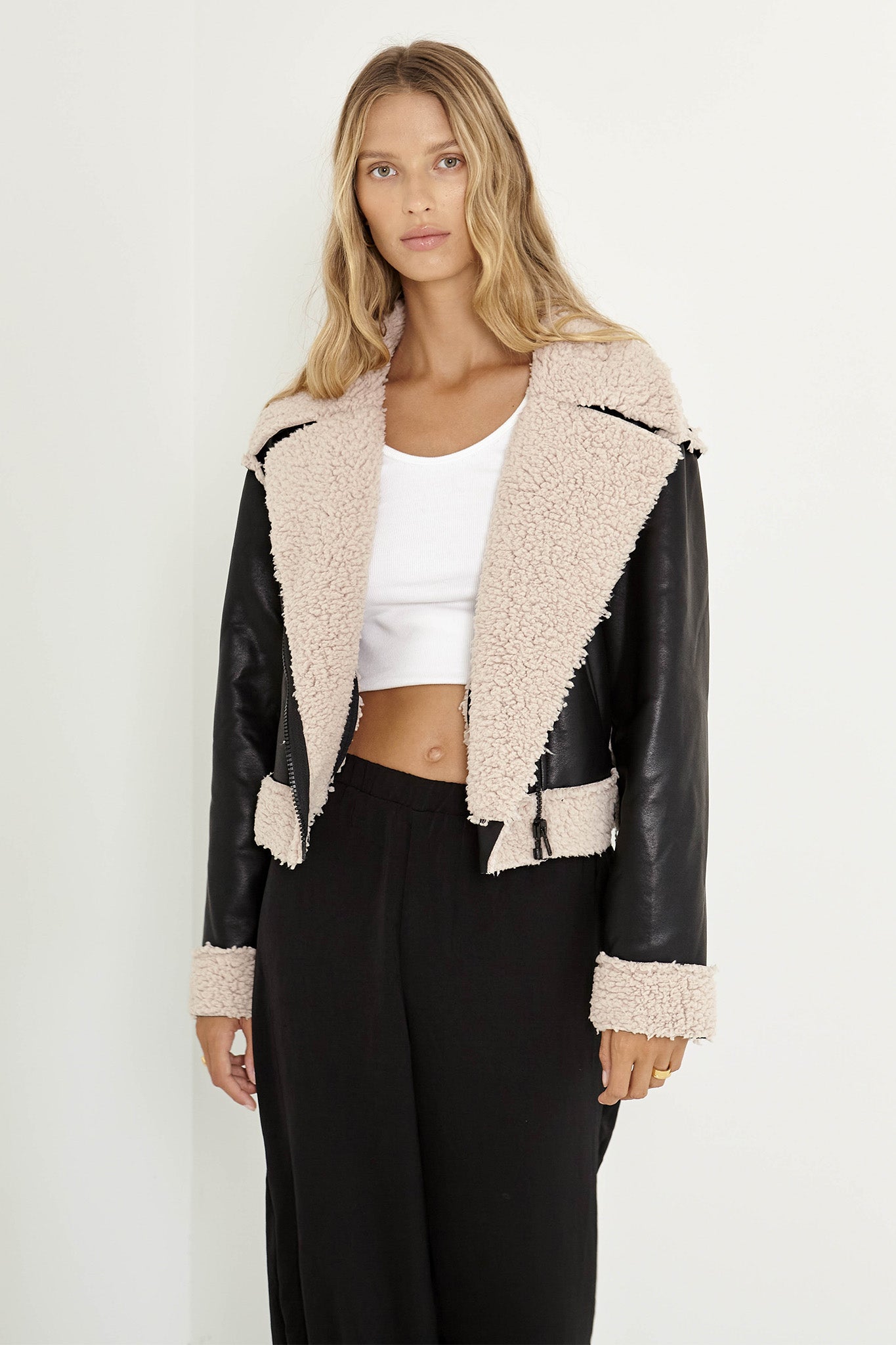 SNDYS Billie Aviator Jacket Black by Selfie Leslie Australia