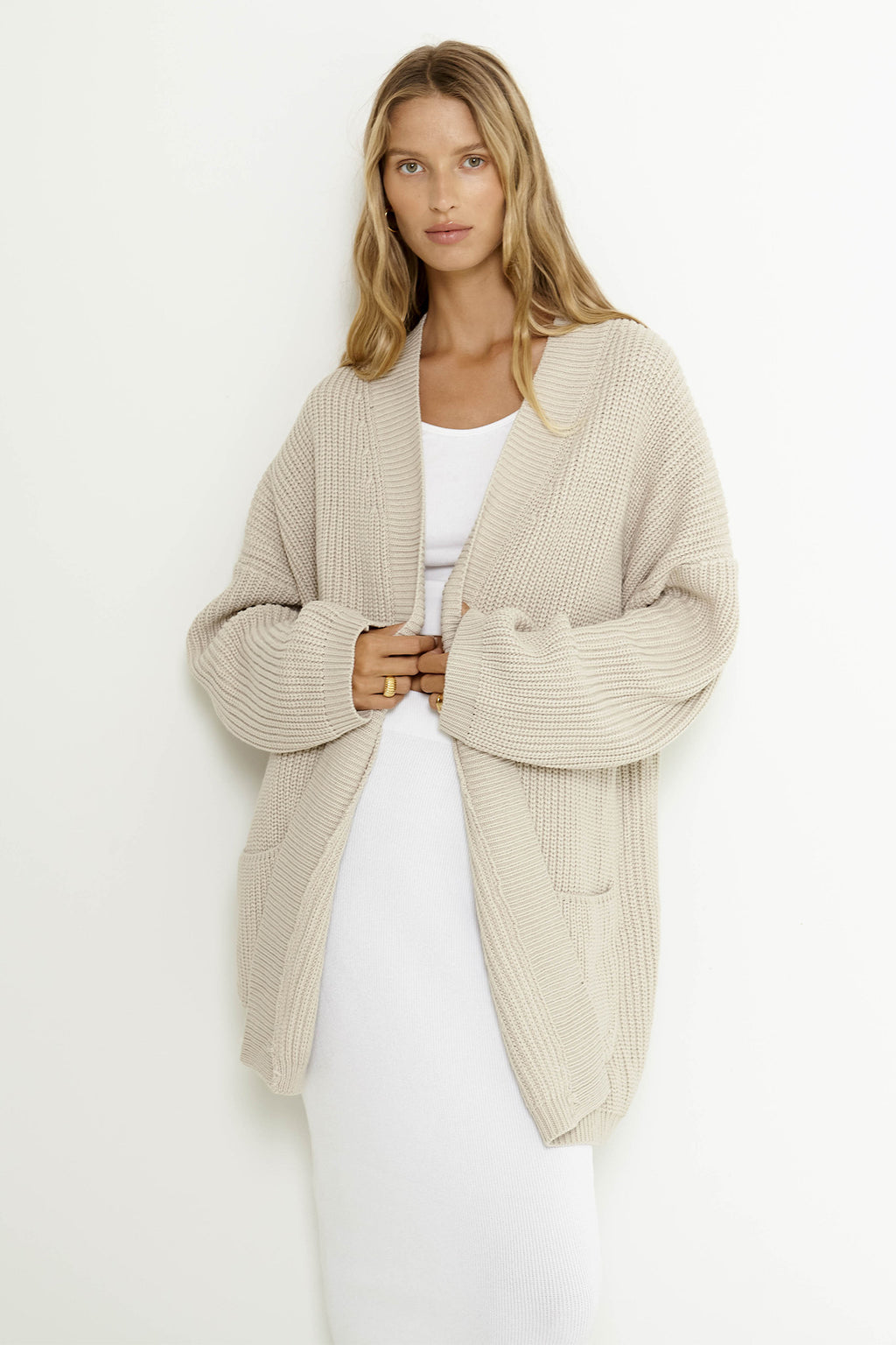 SNDYS Essie Cardigan Mushroom by Selfie Leslie Australia