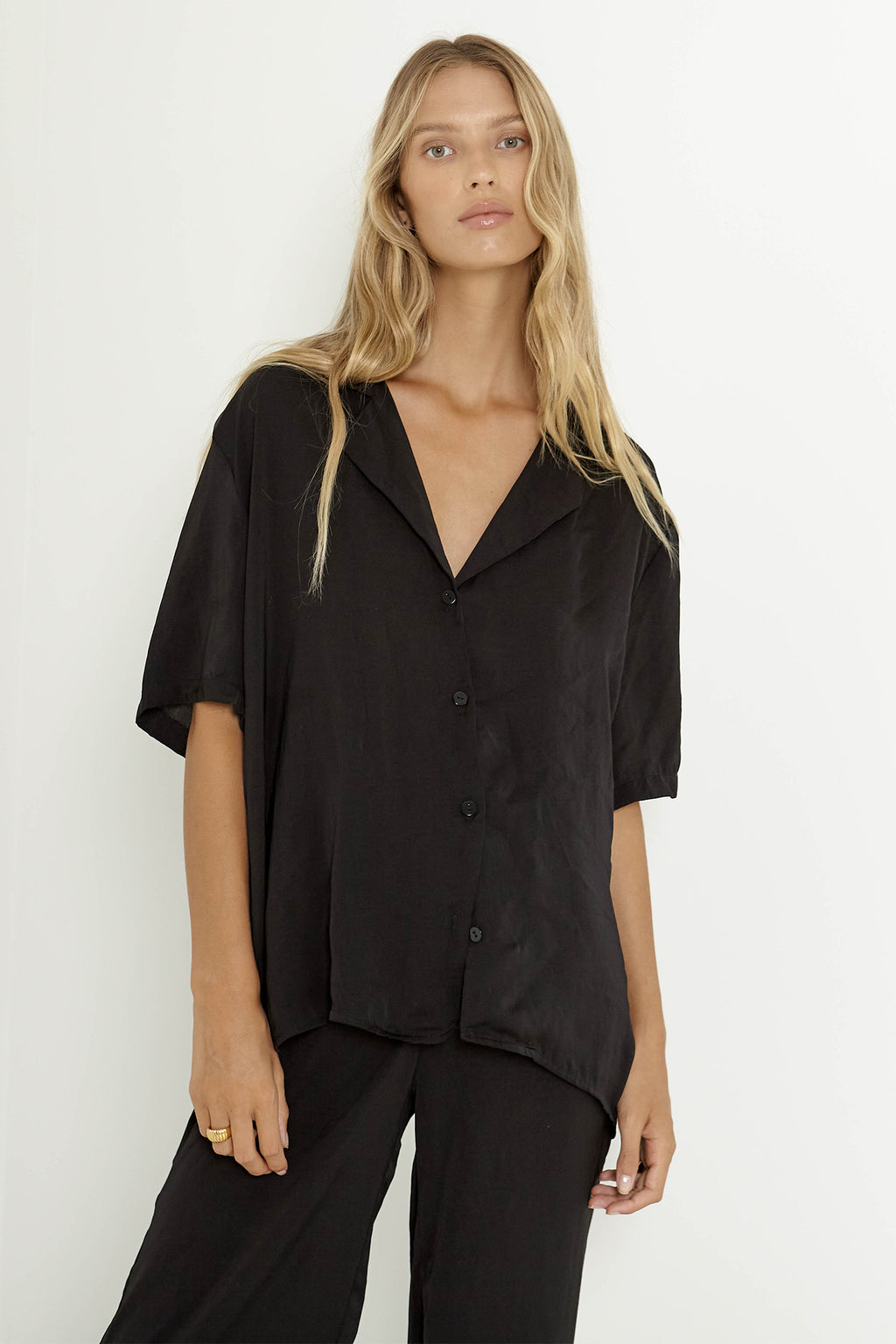 SNDYS Hallie Shirt Black by Selfie Leslie Australia