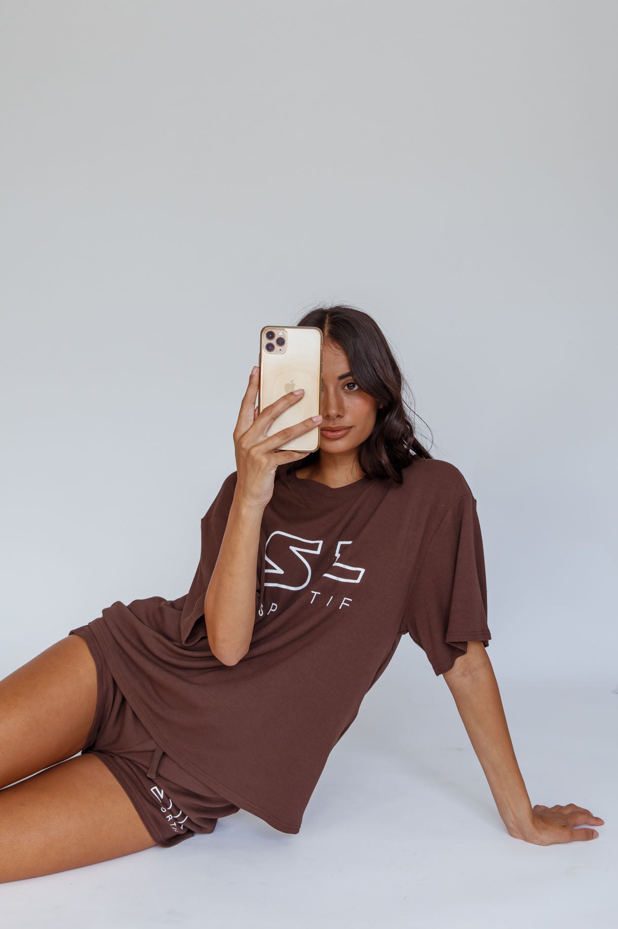 On Track SL Logo Shorts Chocolate by Selfie Leslie Australia