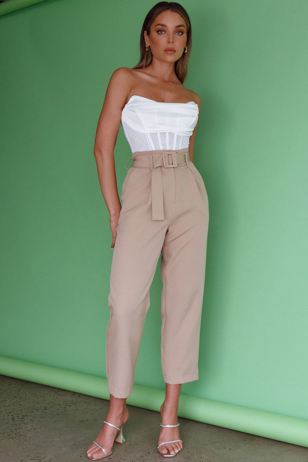 Firenze Cowl Mesh Top Off White by Selfie Leslie