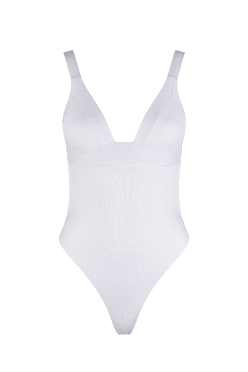 Olivia White Rib One-Piece Swimsuit by Selfie Leslie Australia