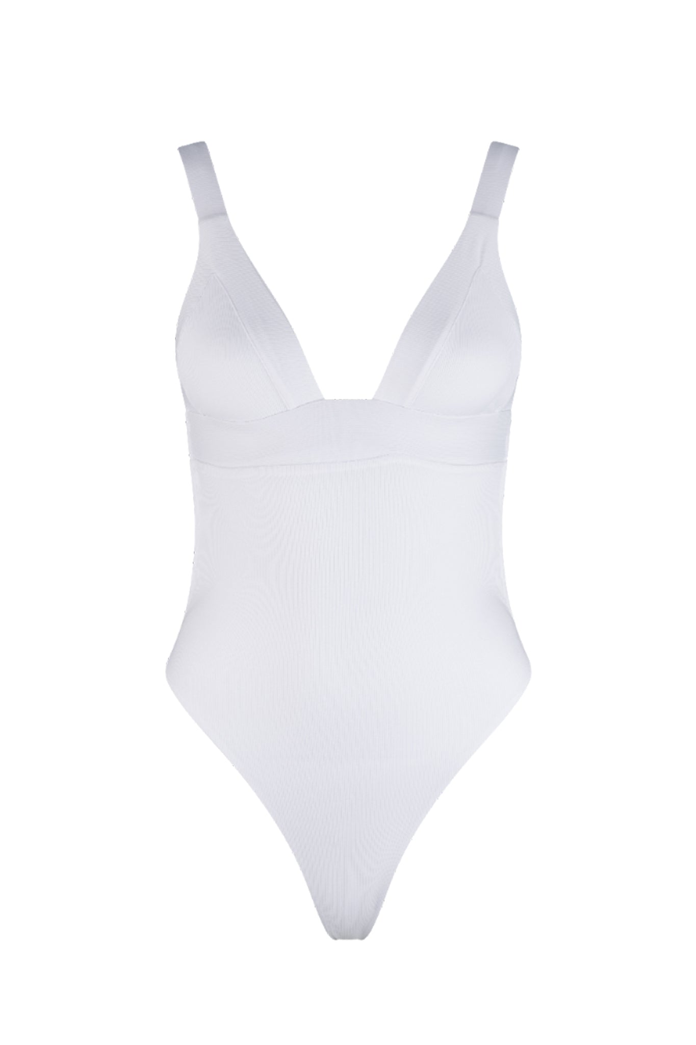 Olivia White Rib One-Piece Swimsuit by Selfie Leslie Australia