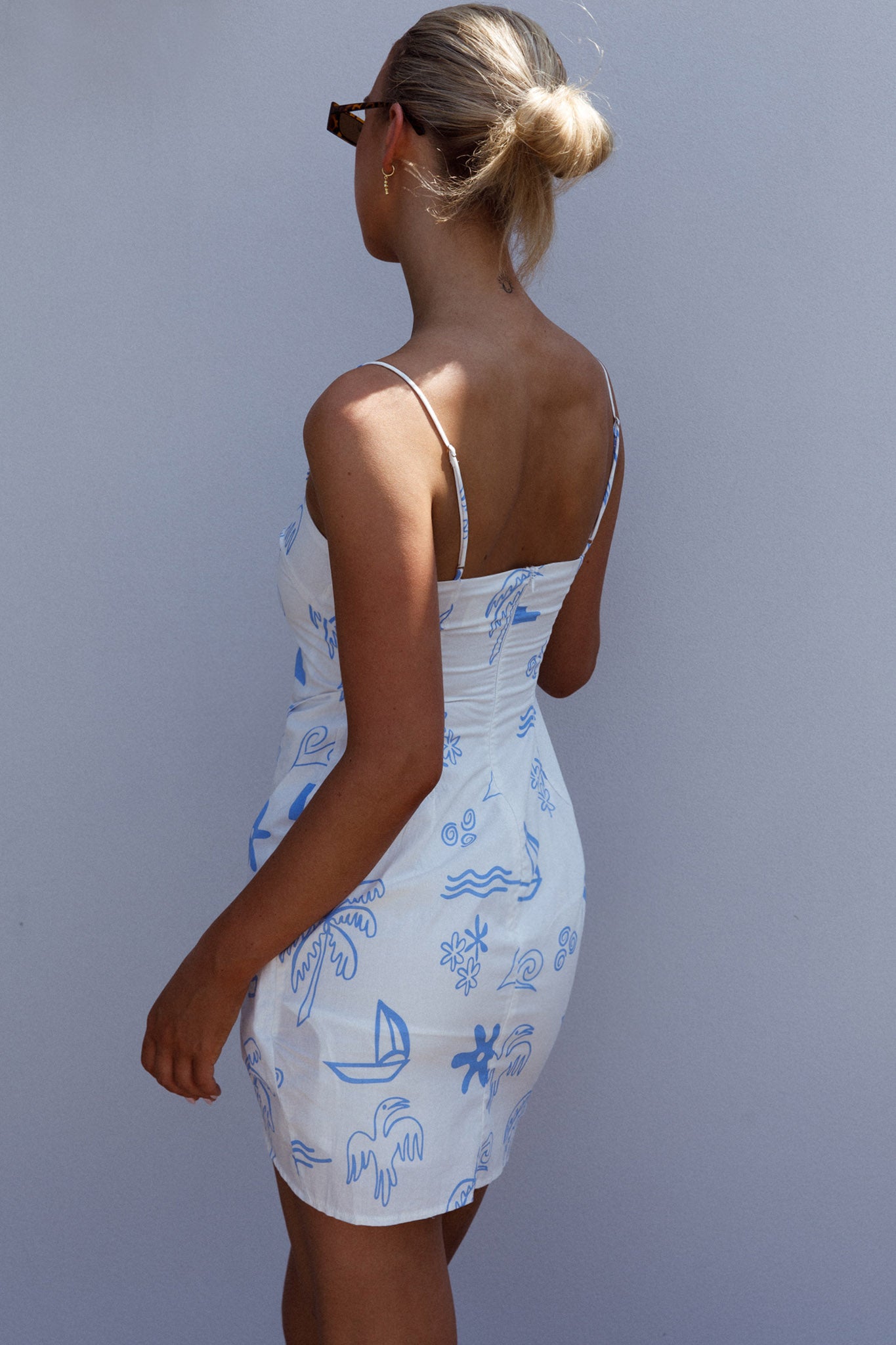 Euro Trip Wrap Mini Dress Nautical White Selfie Leslie Australia Euro Trip Wrap Mini Dress Nautical White Selfie Leslie Australia
