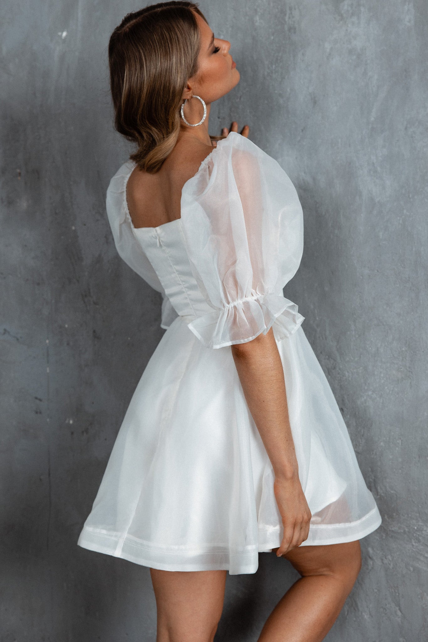 I've Got Sunshine Puff Sleeve Mini Dress White by Selfie Leslie Australia