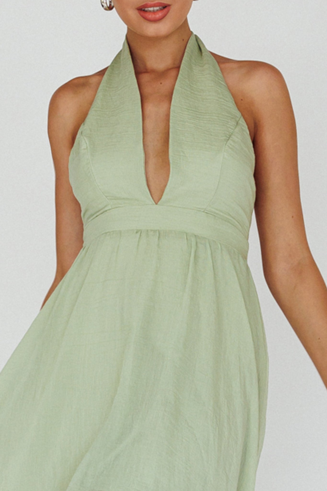 Jalisco Sun Halterneck Maxi Dress Mint by Selfie Leslie Australia