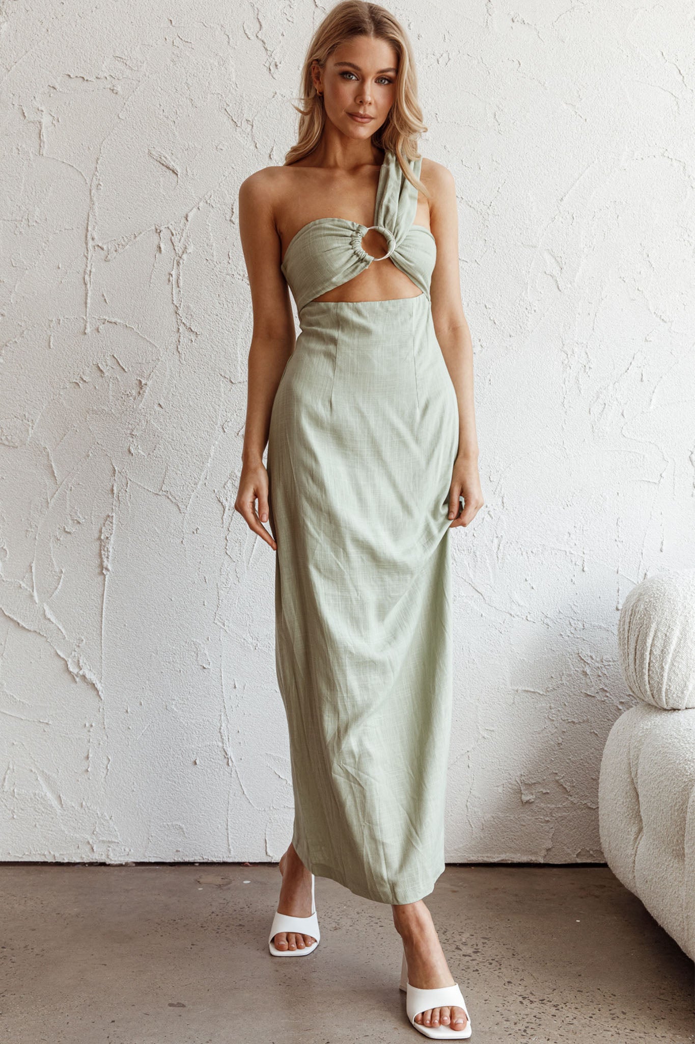 La Sierra Buckle Bust Midi Dress Pistachio by Selfie Leslie Australia