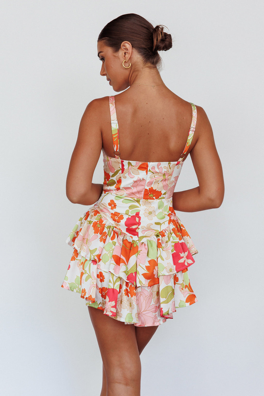 Tuscan Summer Flounce Romper Floral White by Selfie Leslie Australia