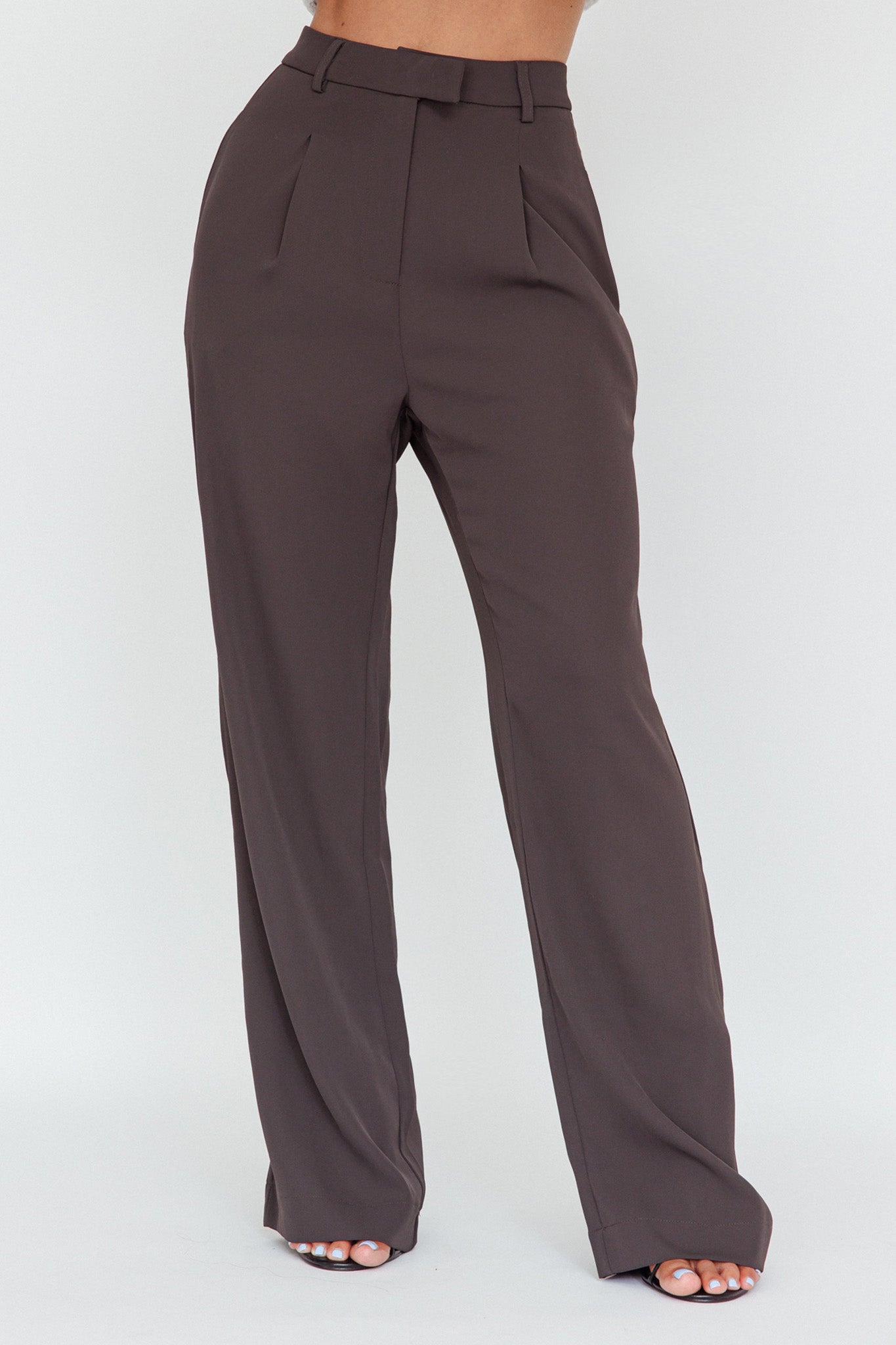 Back To Basics High Waist Pants Charcoal by Selfie Leslie Australia